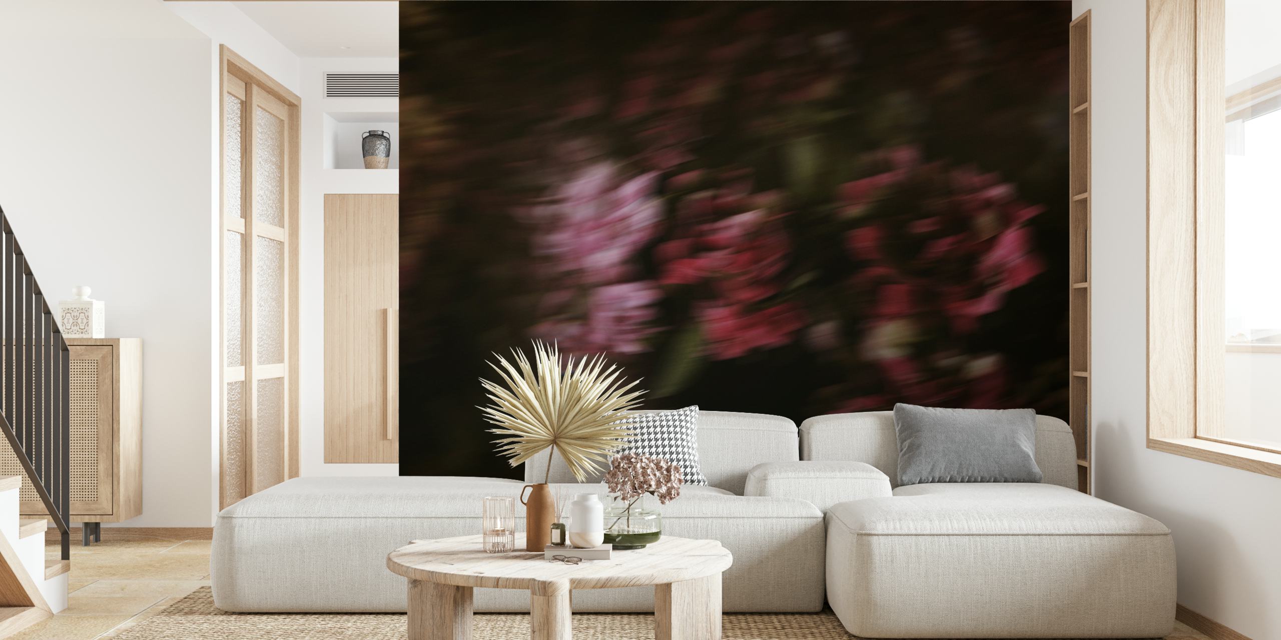 Tapeta Blurred Baroque Flowers v pokoji