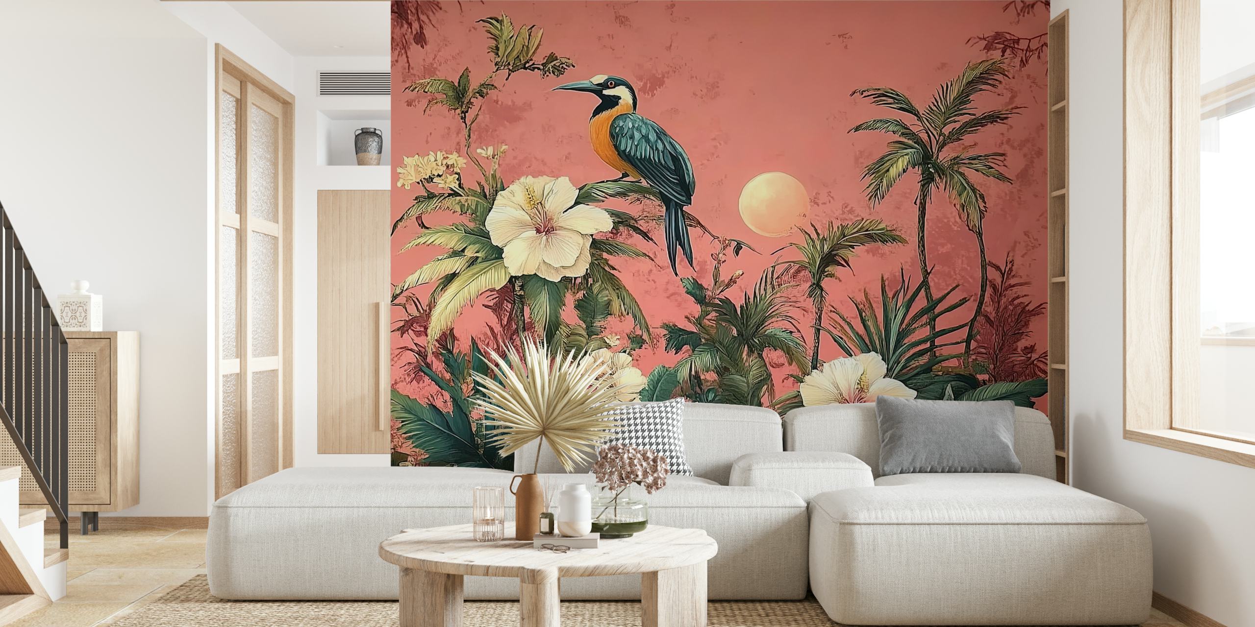 Garden in pink 2 tapetdesign