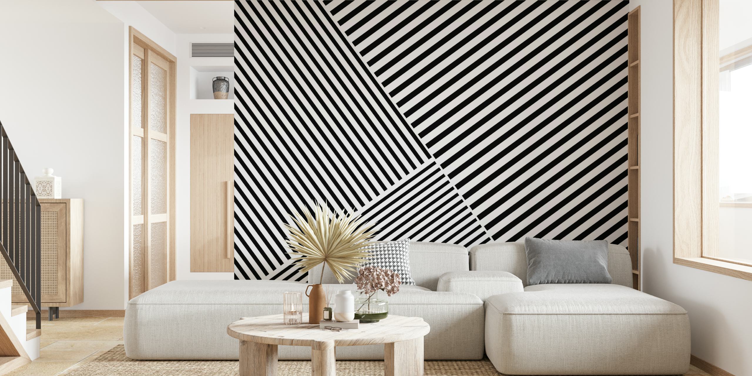 Contemporary Stripe Design tapet i en rumsmiljö
