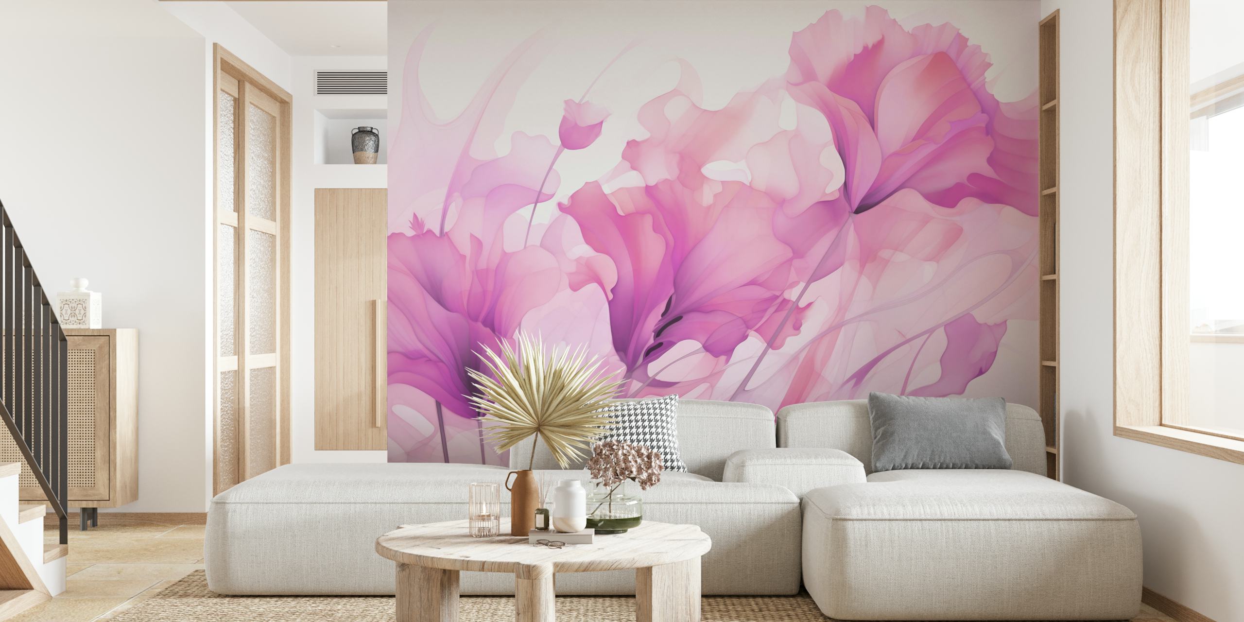 Ταπετσαρία με Gentle Pink Ethereal Blooming Fantasies