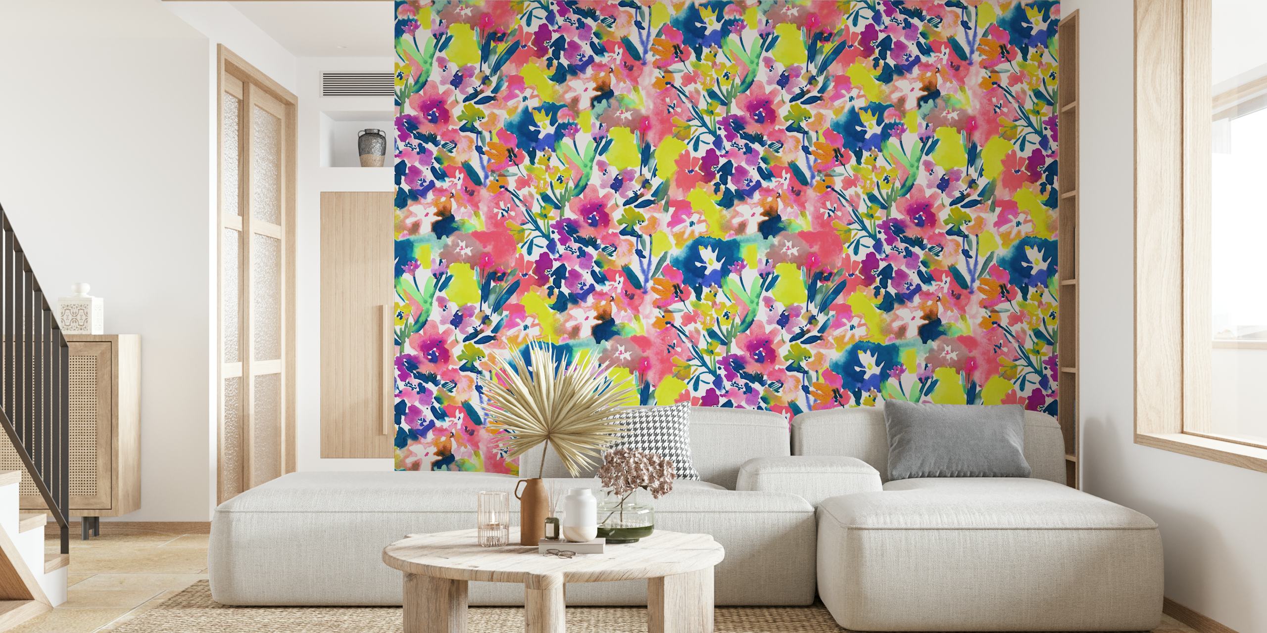 Tapeta Bright Floral Fusion v místnosti