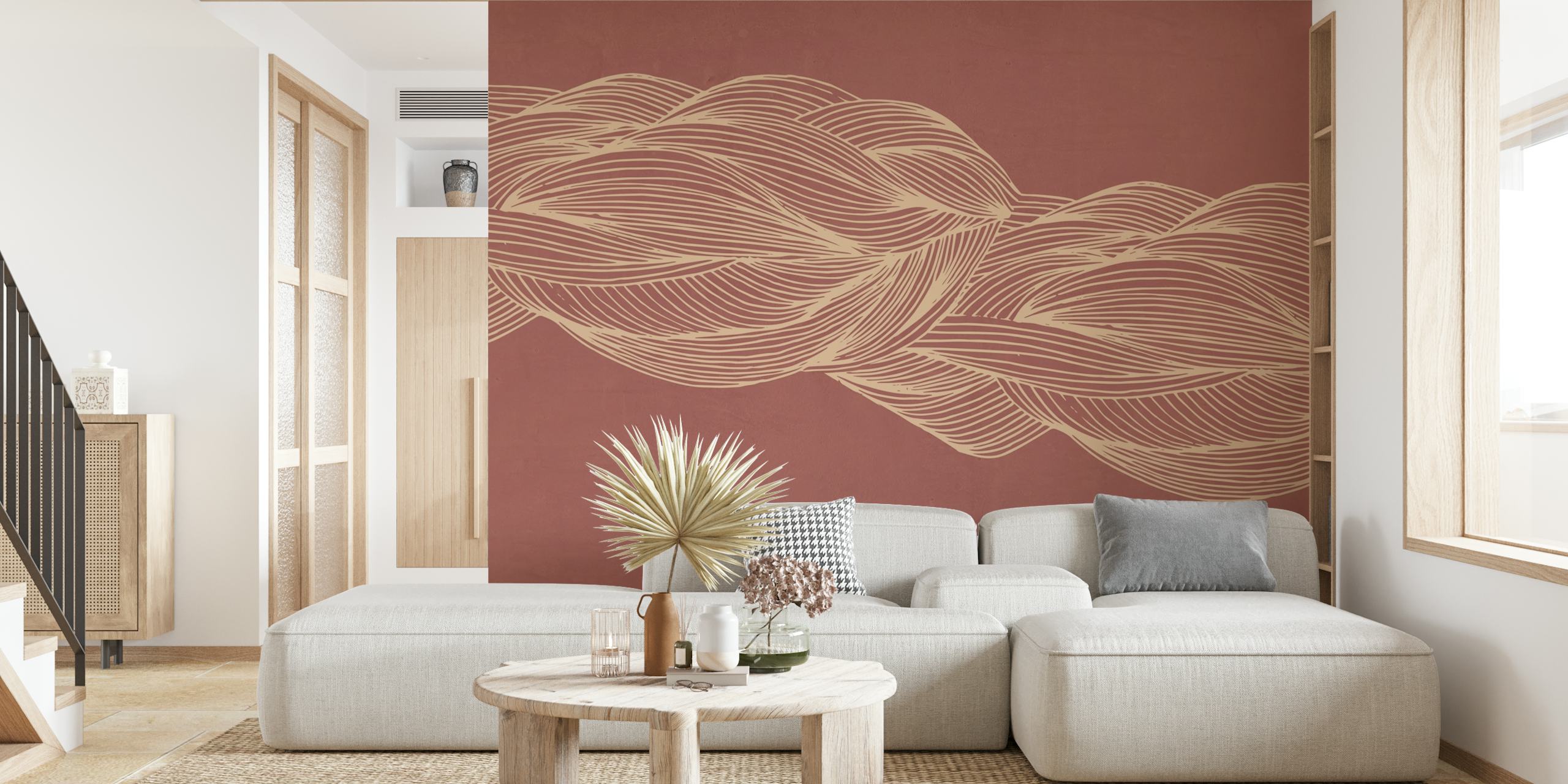 papier peint Interlacing Lines dans une pièce