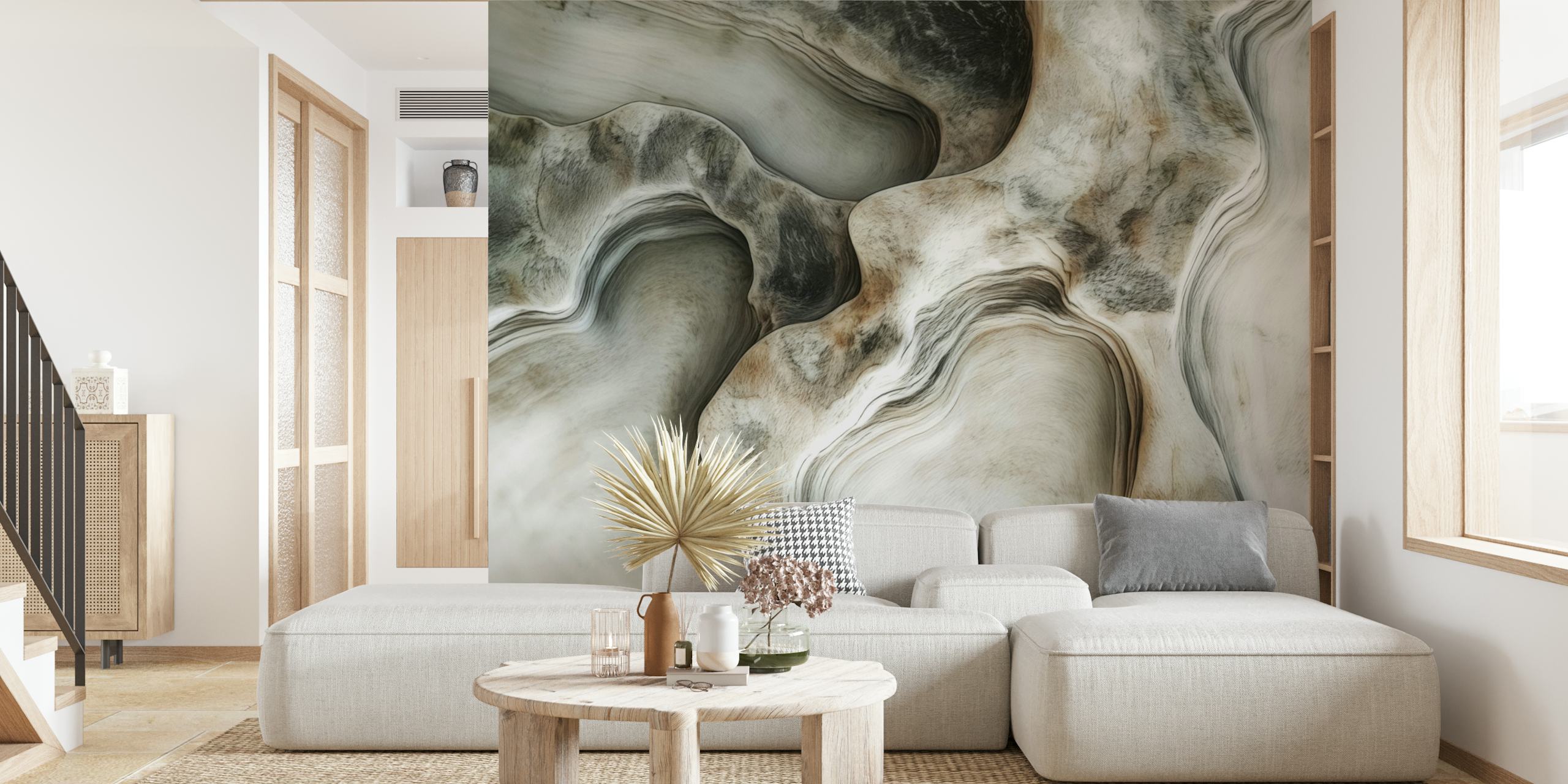 Calm Organic Shapes tapet i et rom