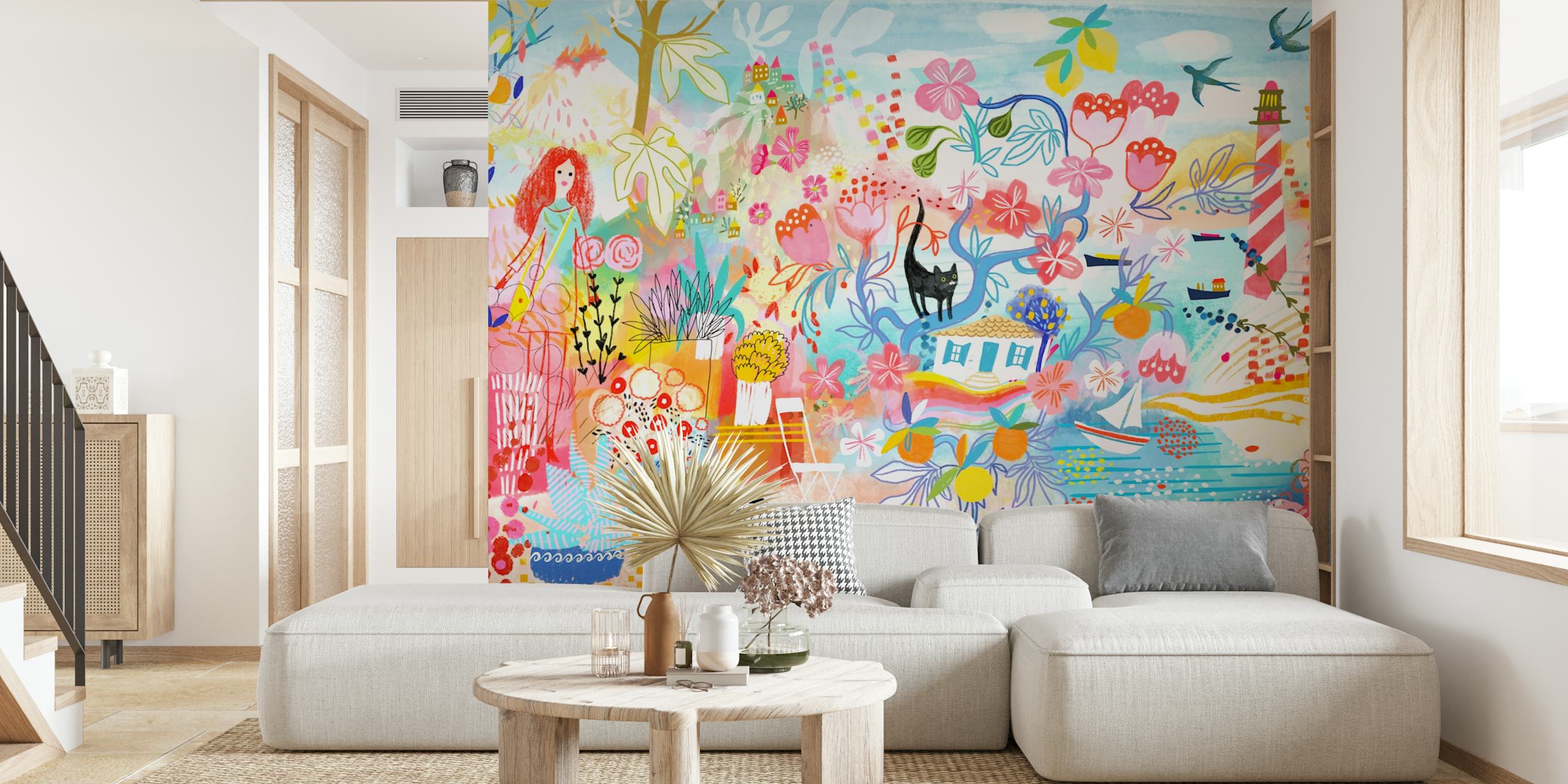 Χρωματιστός σχεδιασμός ταπετσαρίας από sunny vacation in Greece II