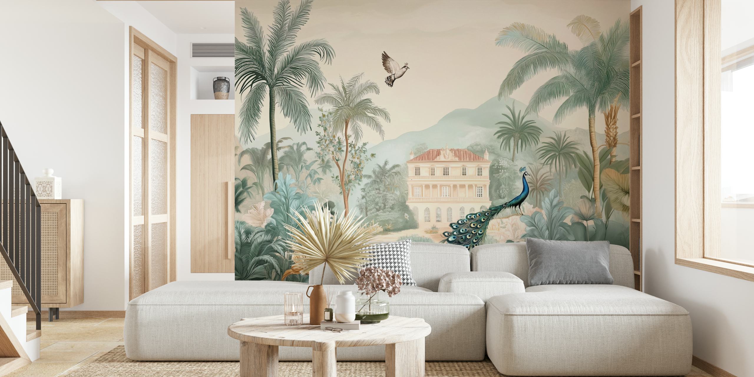 Papel pintado Lush Garden Residence en una habitación