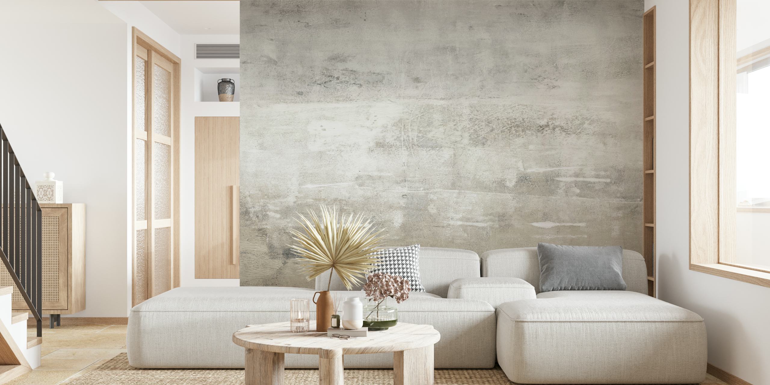 Earthy Neutrals Beige tapetti huoneessa