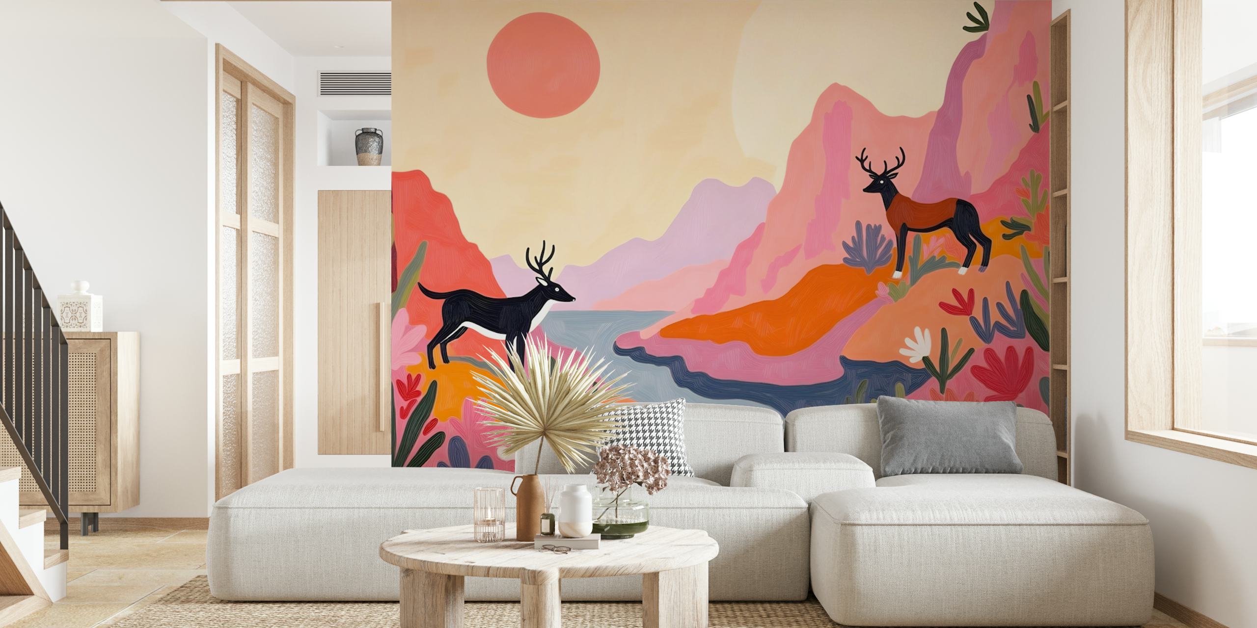 Tapeta Wildlife Sunset Serenade w pokoju