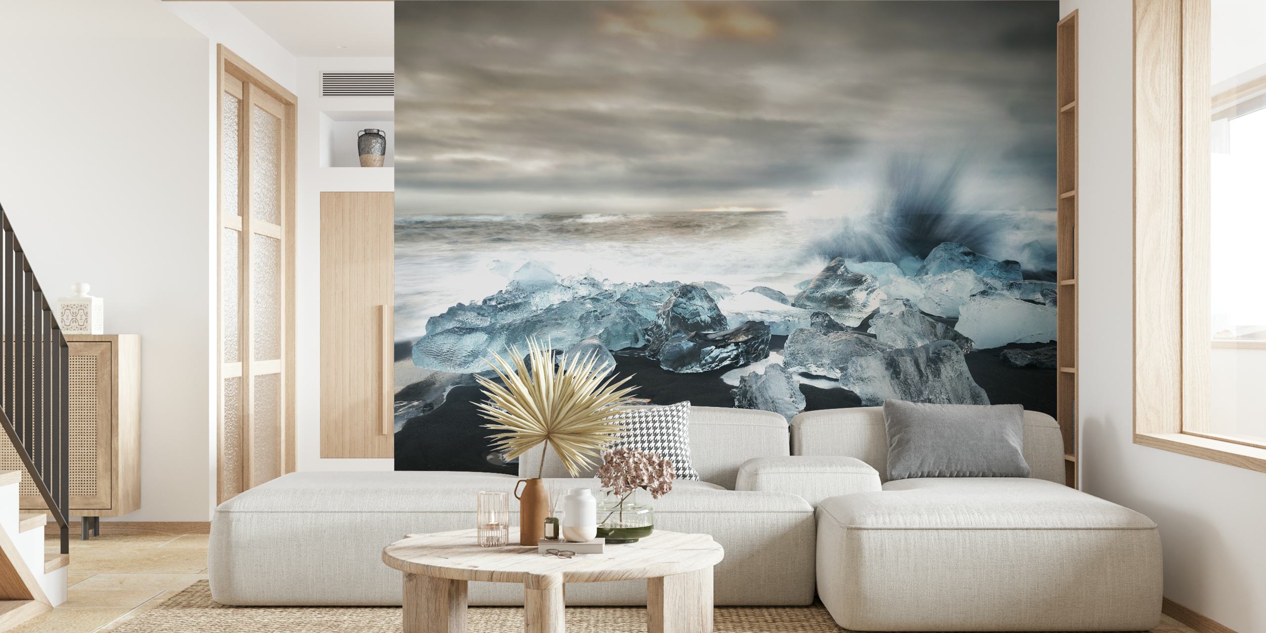 Water og Ice tapet i et moderne rom