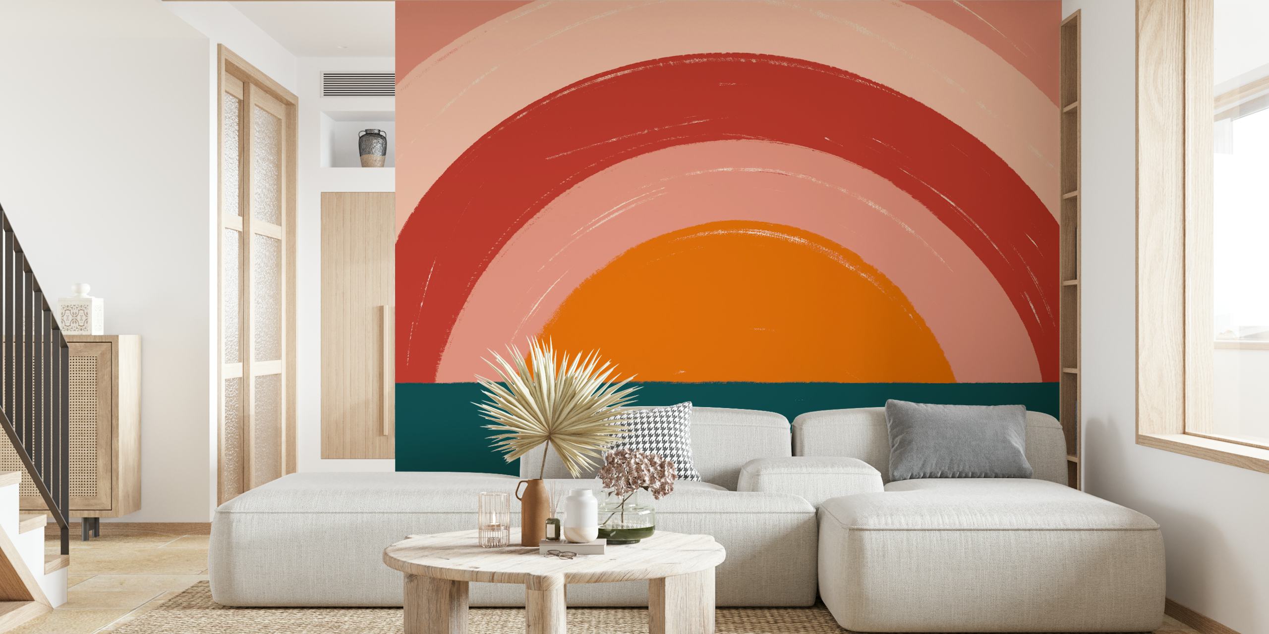 Papel pintado Retro sunset en una habitación elegante