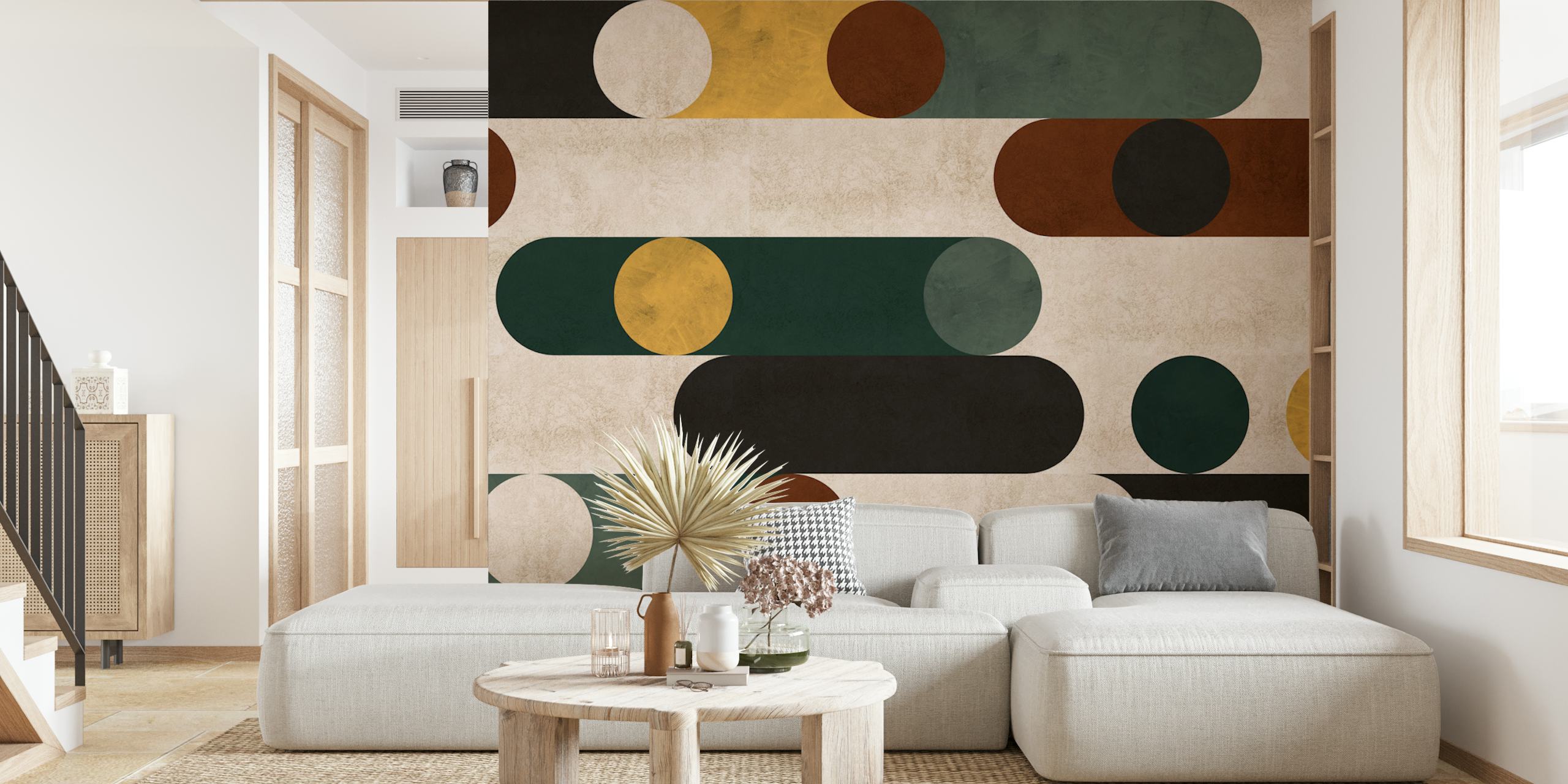 Bold Circles and Lines tapetdesign