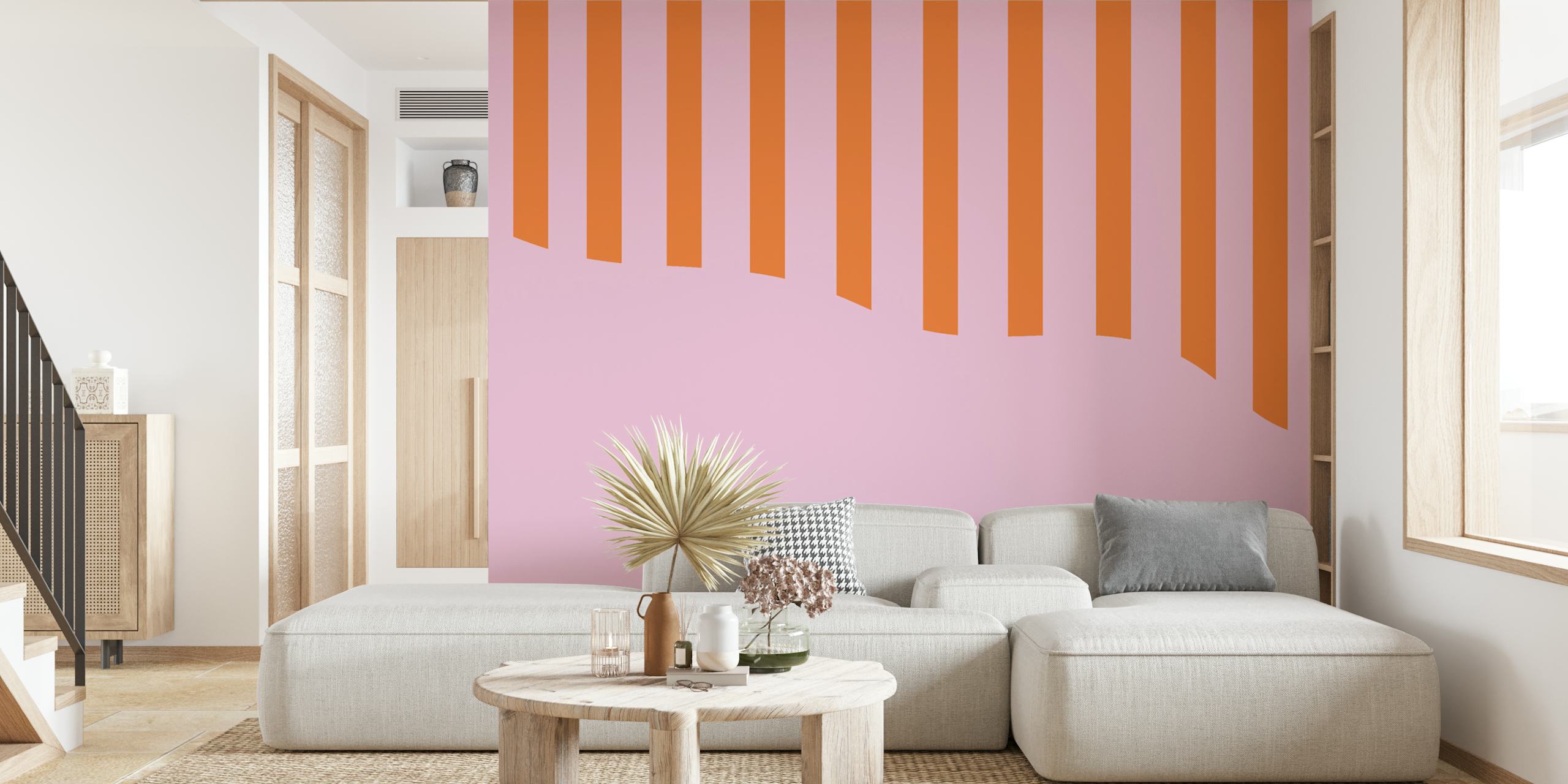 Design tapety Modern Stripe Delight w pokoju