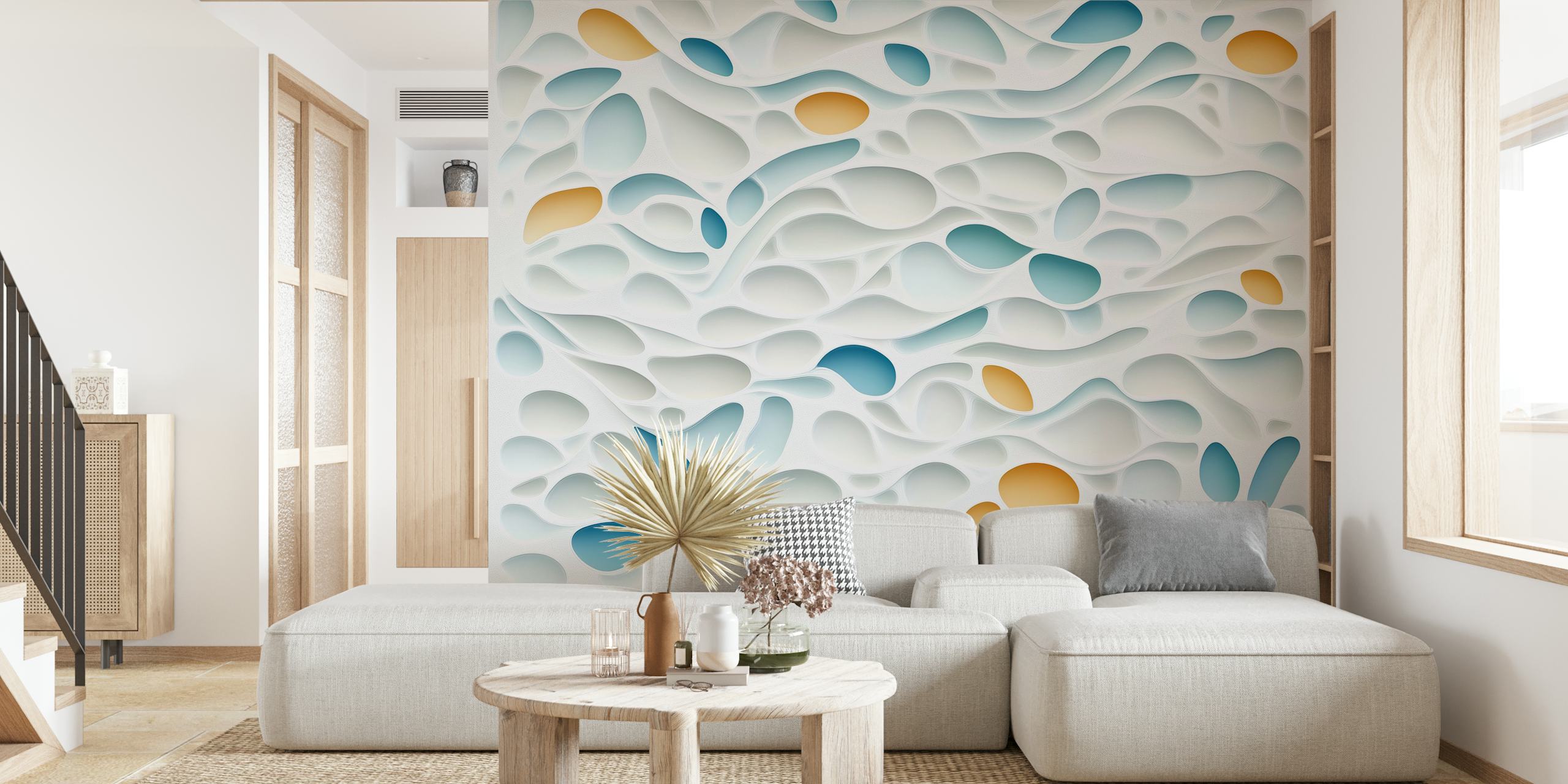 Water Flow Surface Texture wallpaper in a room