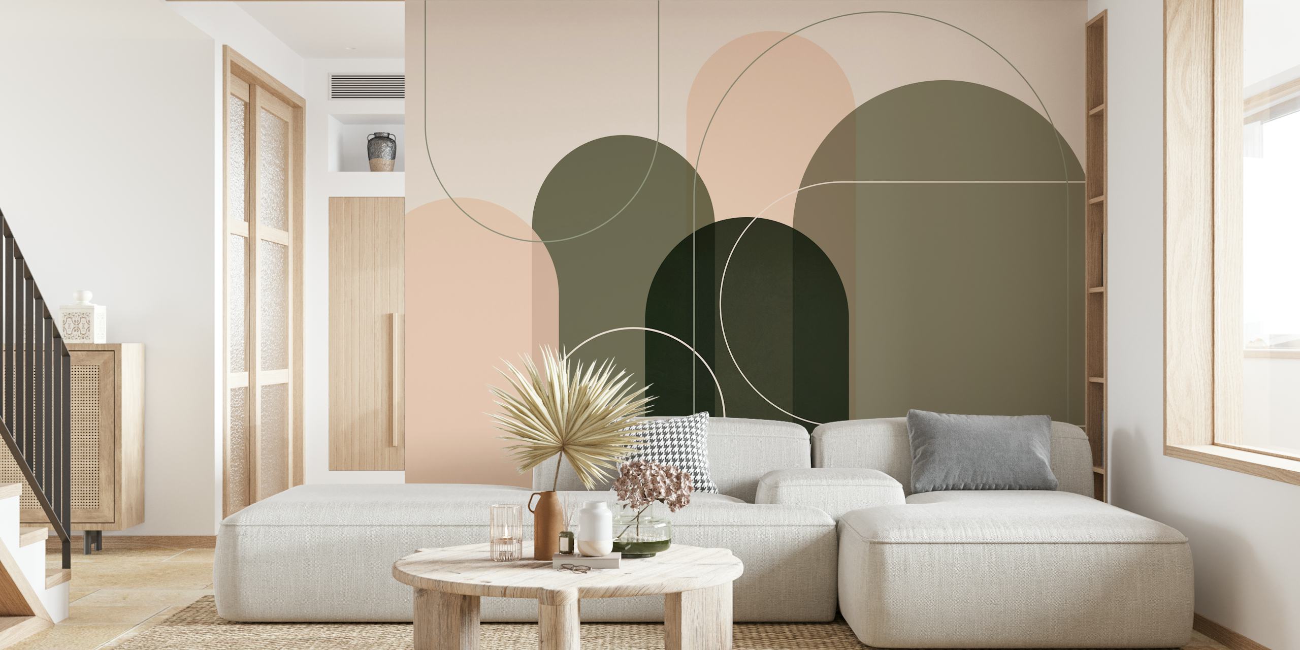 Mid Century Soft Curves tapeta u sobi