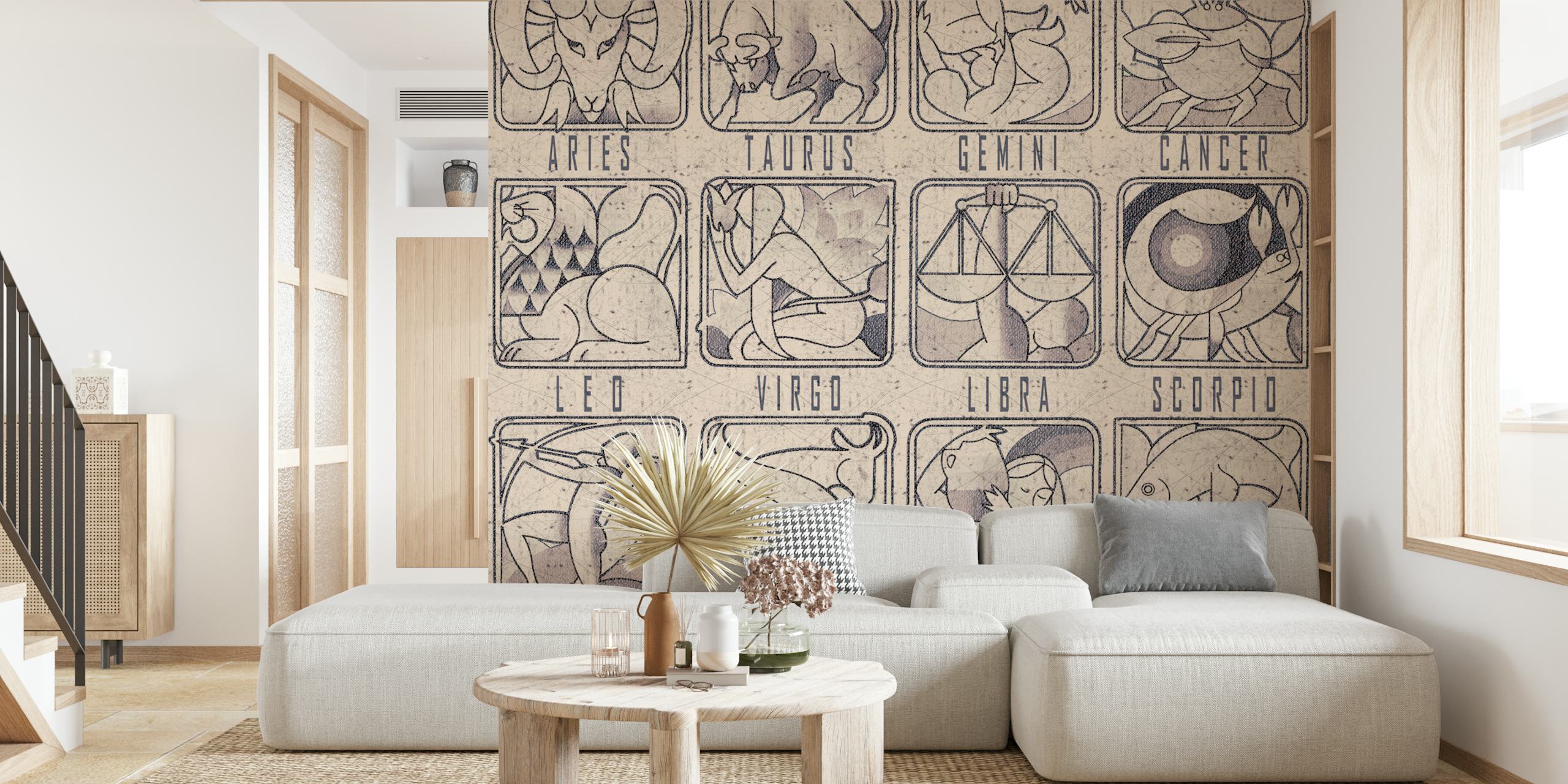 Astrology Chalkboard Art wallpaper in a room
