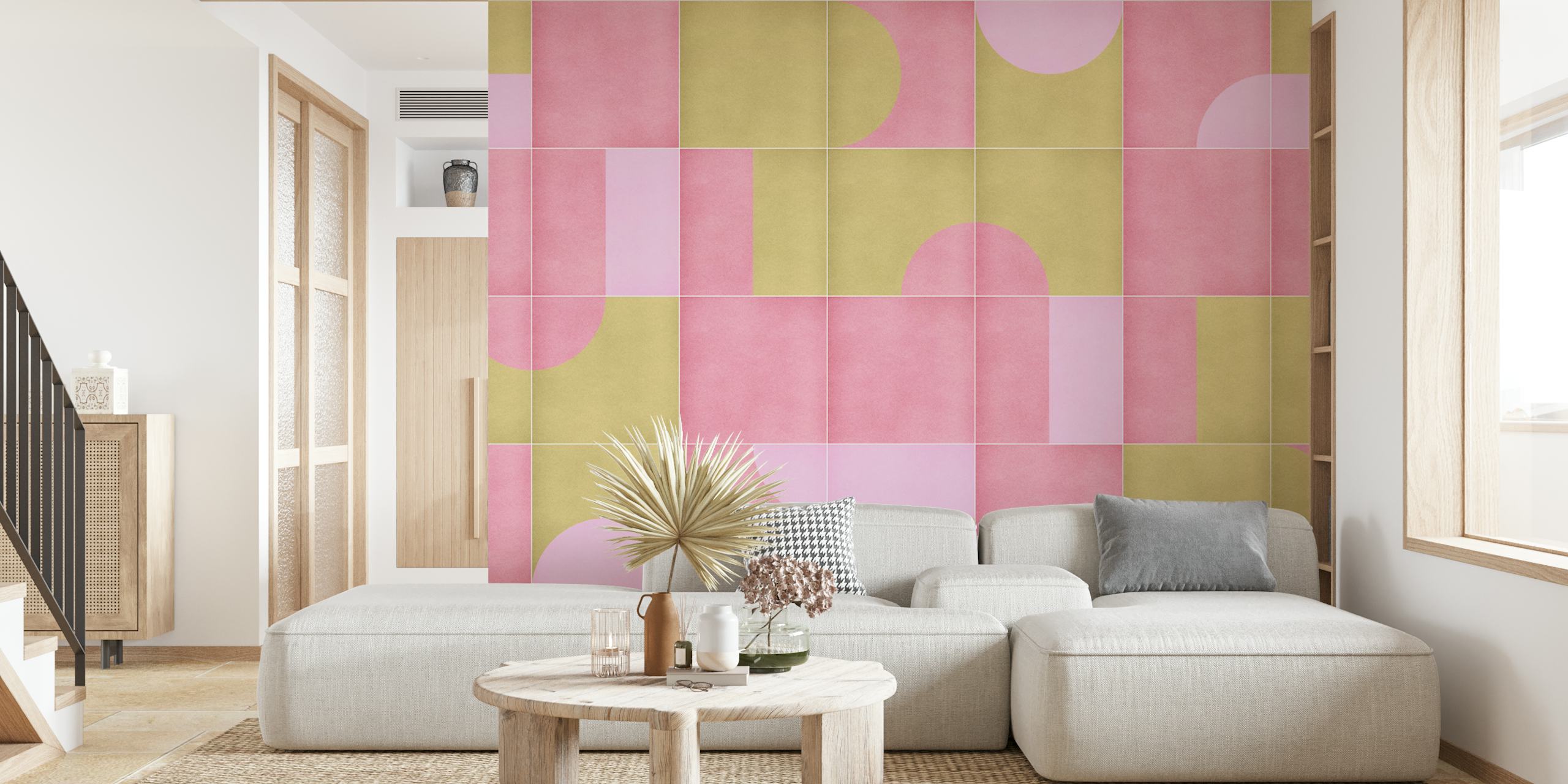 Papier peint Retro Tiles 15 dans une pièce moderne