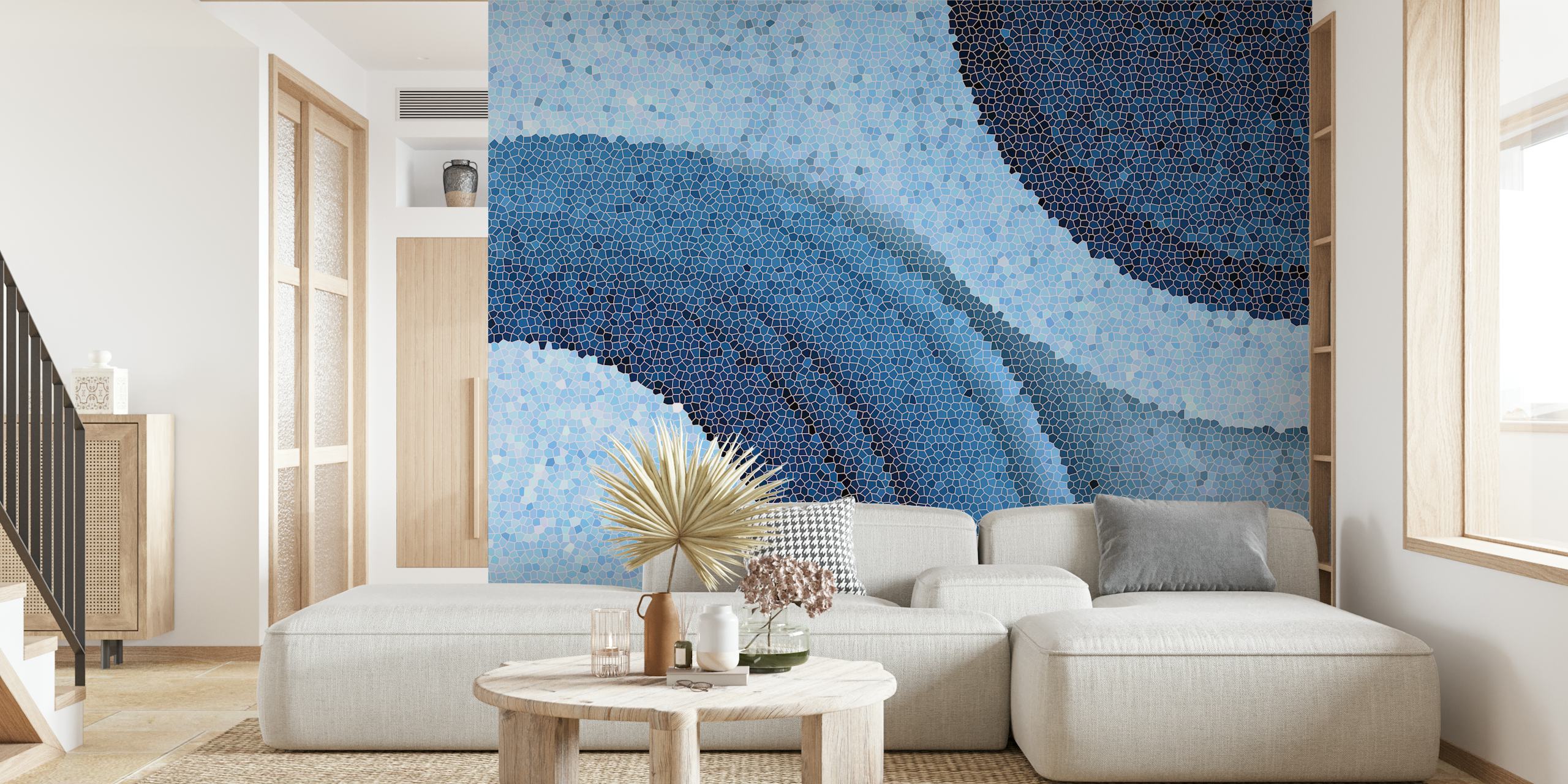 Tapeta Blue Mosaic Serenity v místnosti