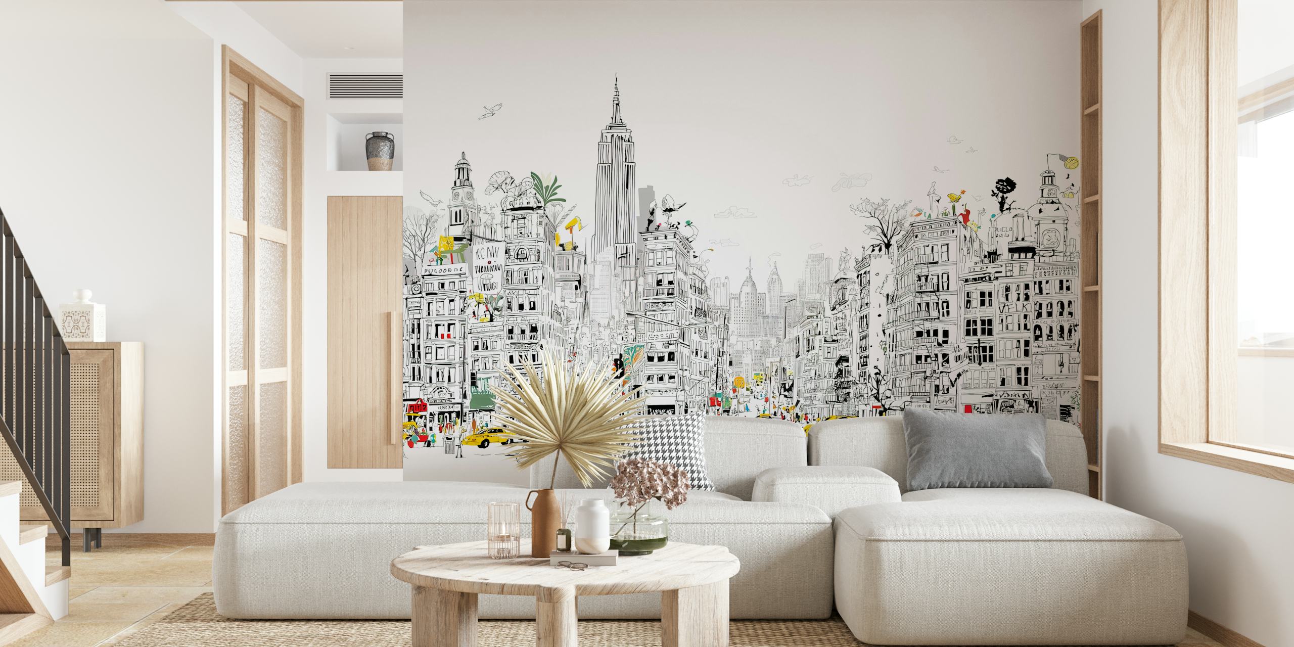 New York City street scene ταπετσαρία