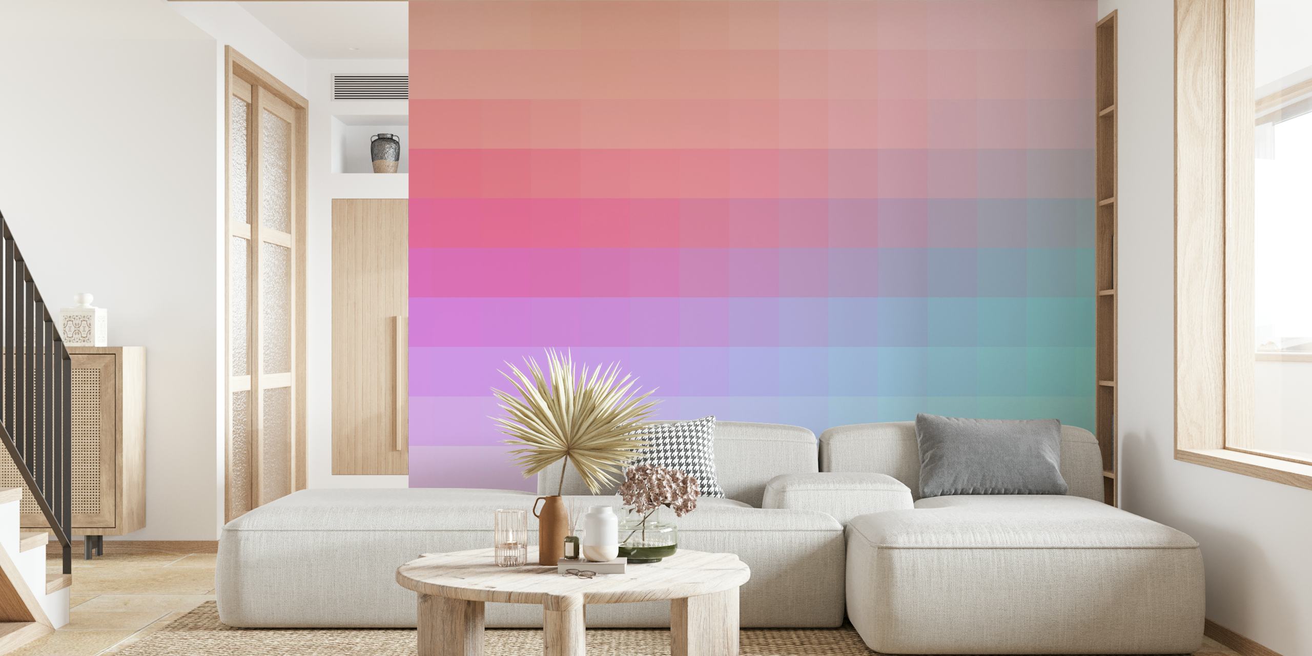 Soft pink to lilac gradient wall mural named Lumen 02 Pink and Lilac