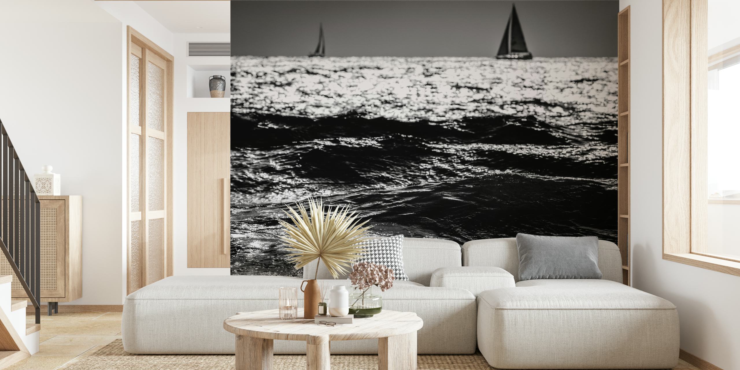 Design di due sailboats sull'acqua