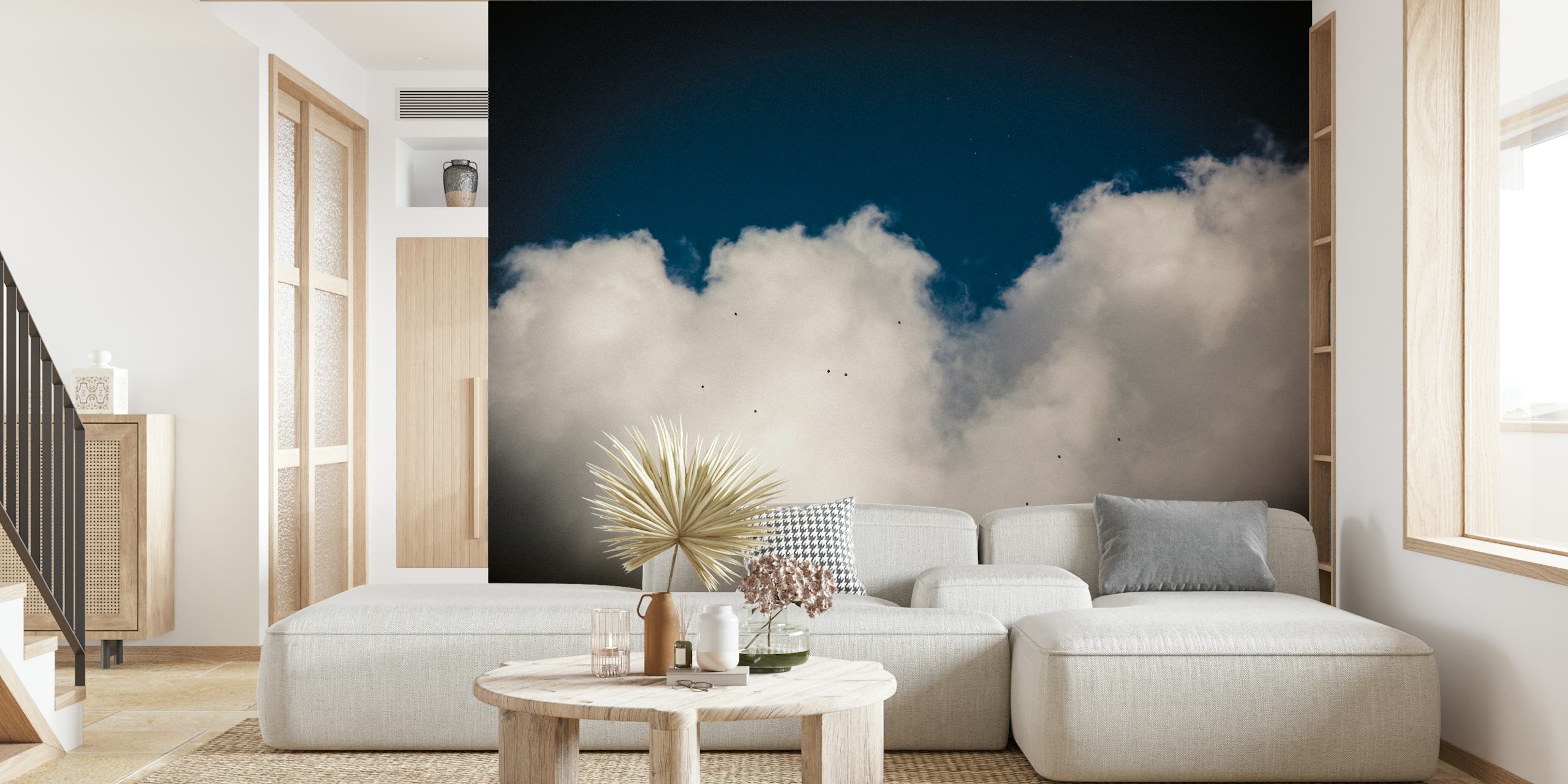 Carta da parati giocosa con palloni in una stanza