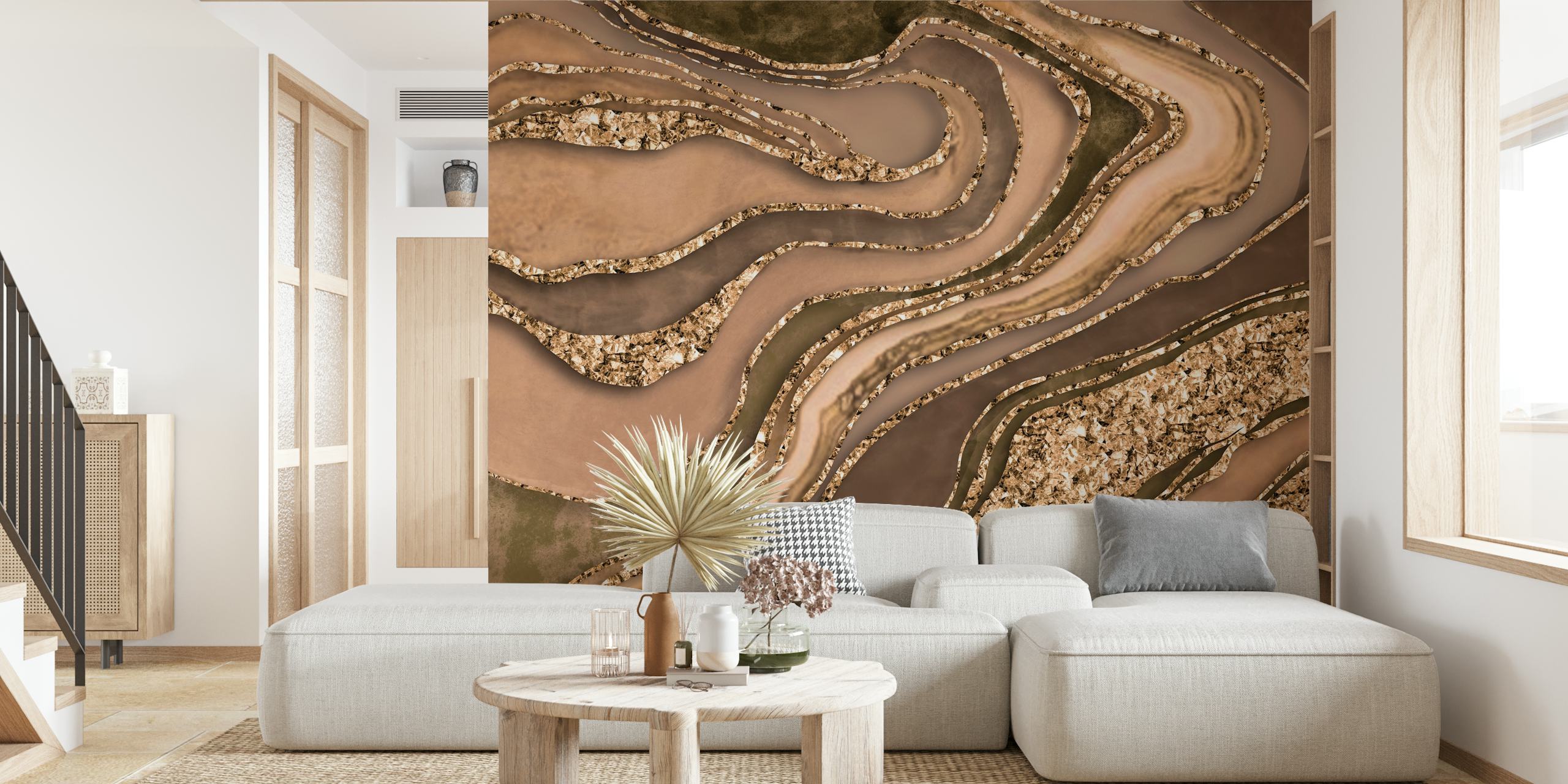 Crystal Marble Gemstone Brown v místnosti