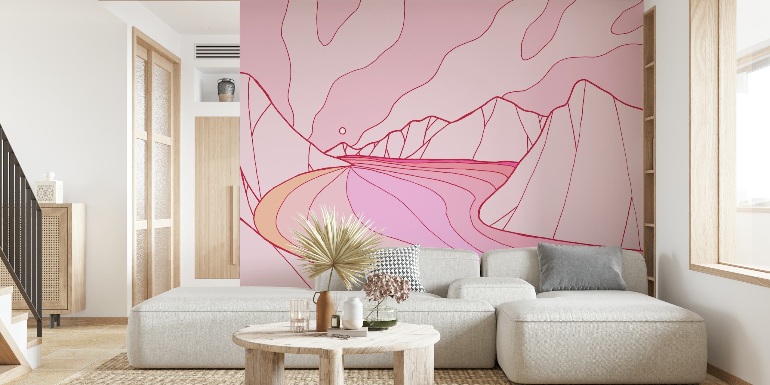 The calm pink river tapeta w pokoju