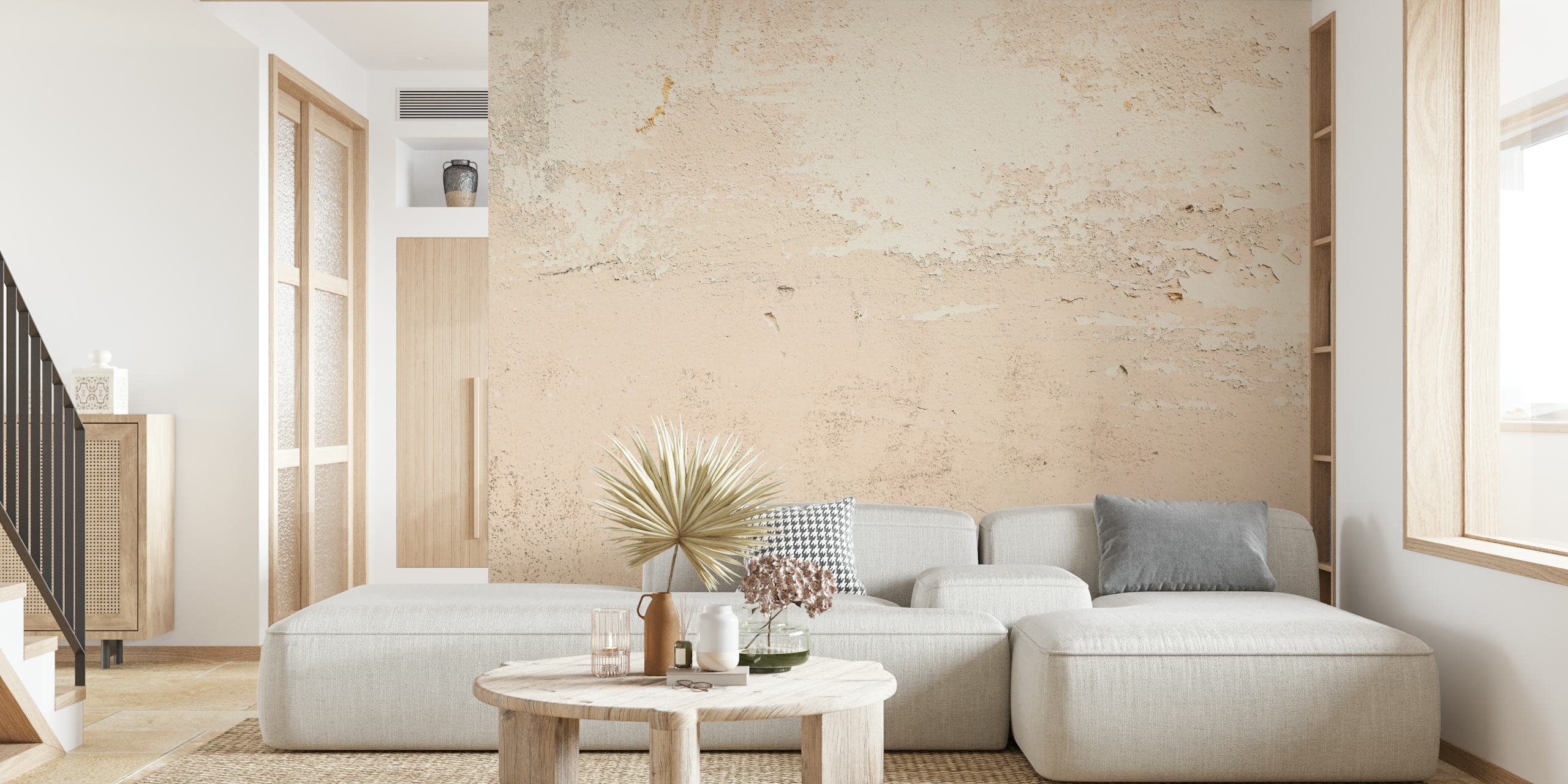 Light Peach Grunge Wall in een kamer
