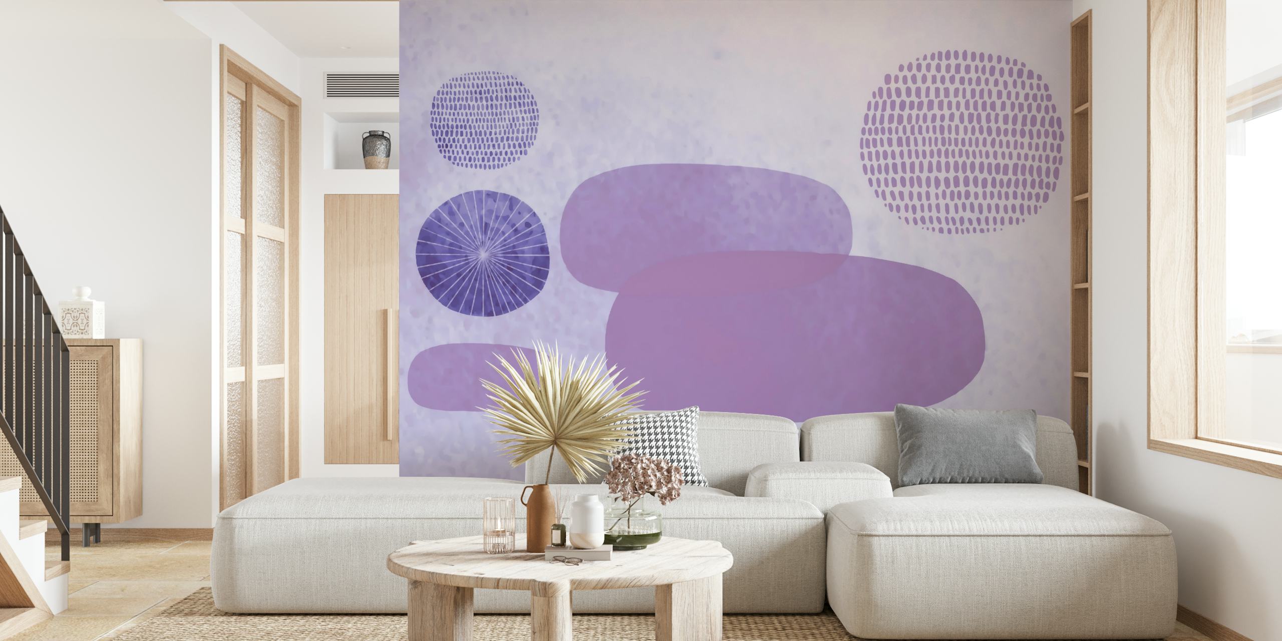 Papel de parede Lavender composition em uma sala elegante