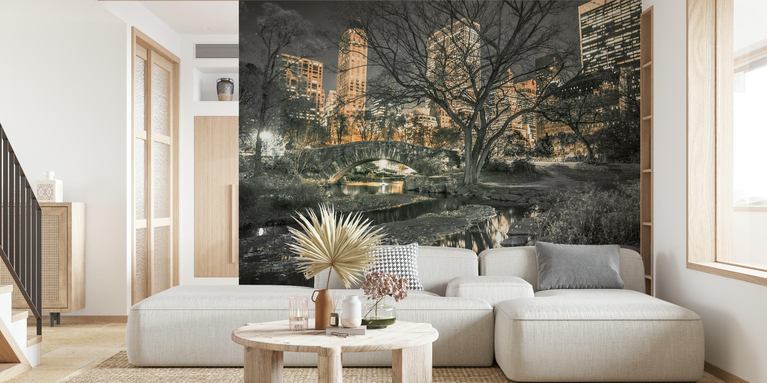 Central Park New York City wall mural
