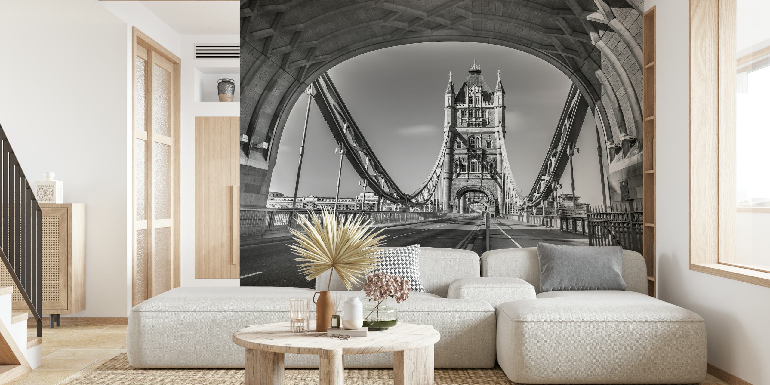 Tower Bridge wallpaper in a stylish room