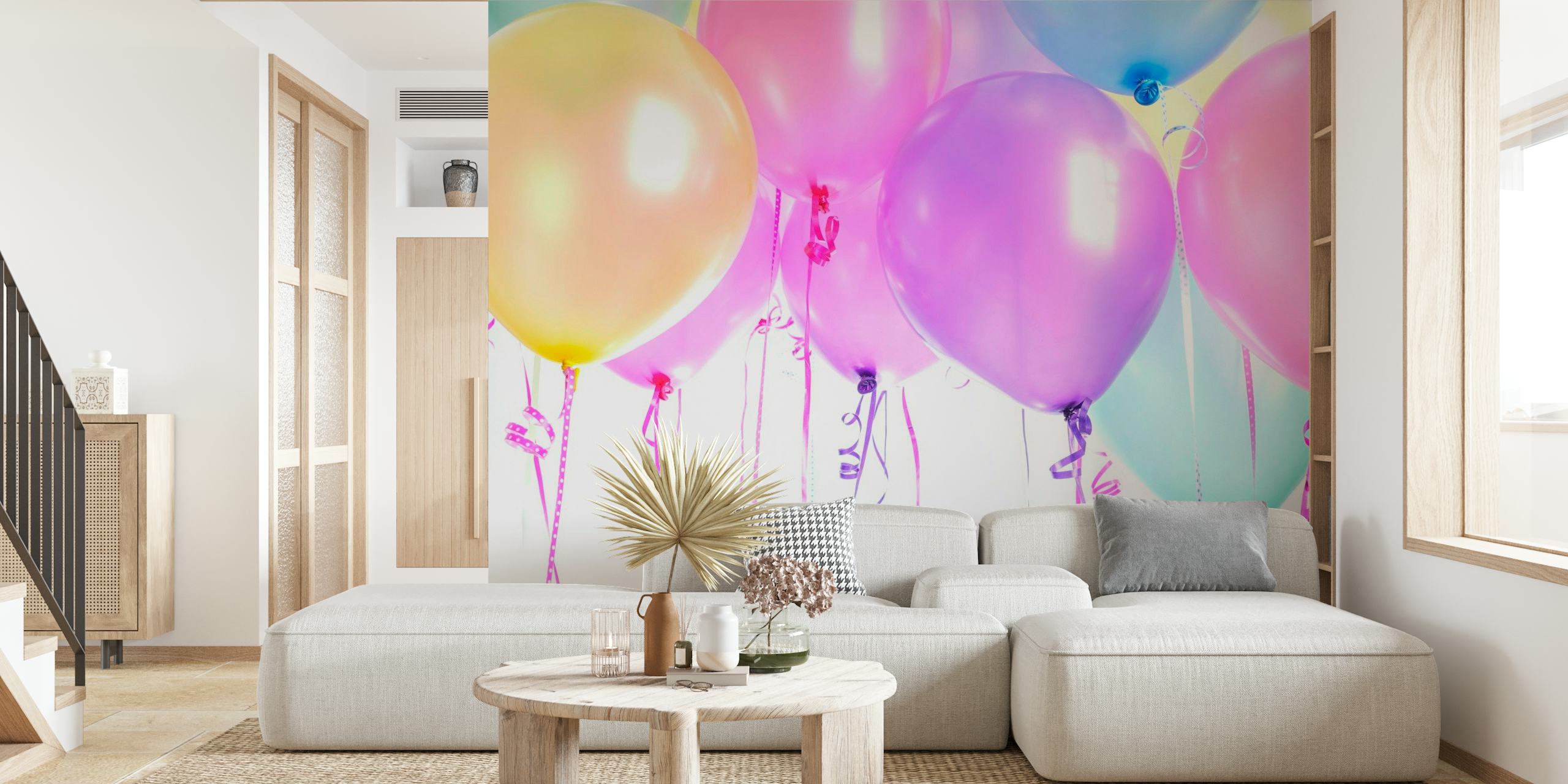 Multi coloured ballons papel pintado