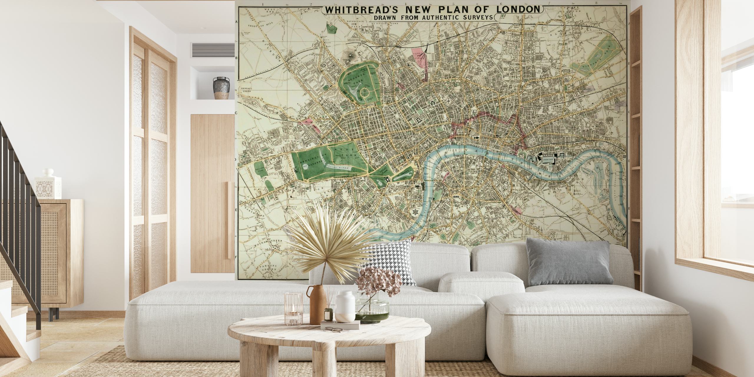 Vintage London Map papel pintado