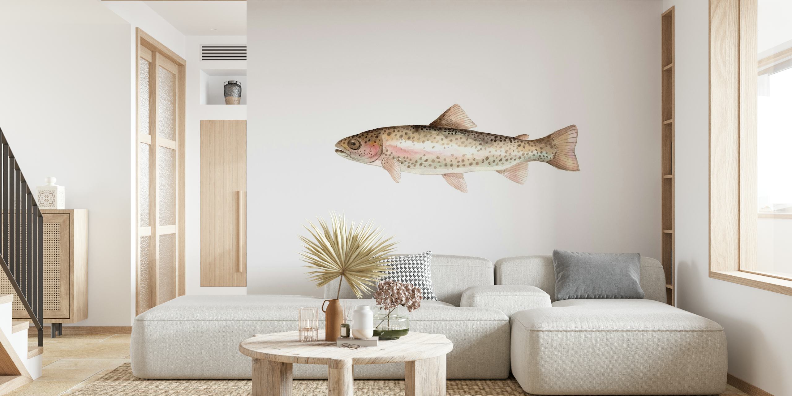 Colorful Sea Life Rainbow Trout wall mural