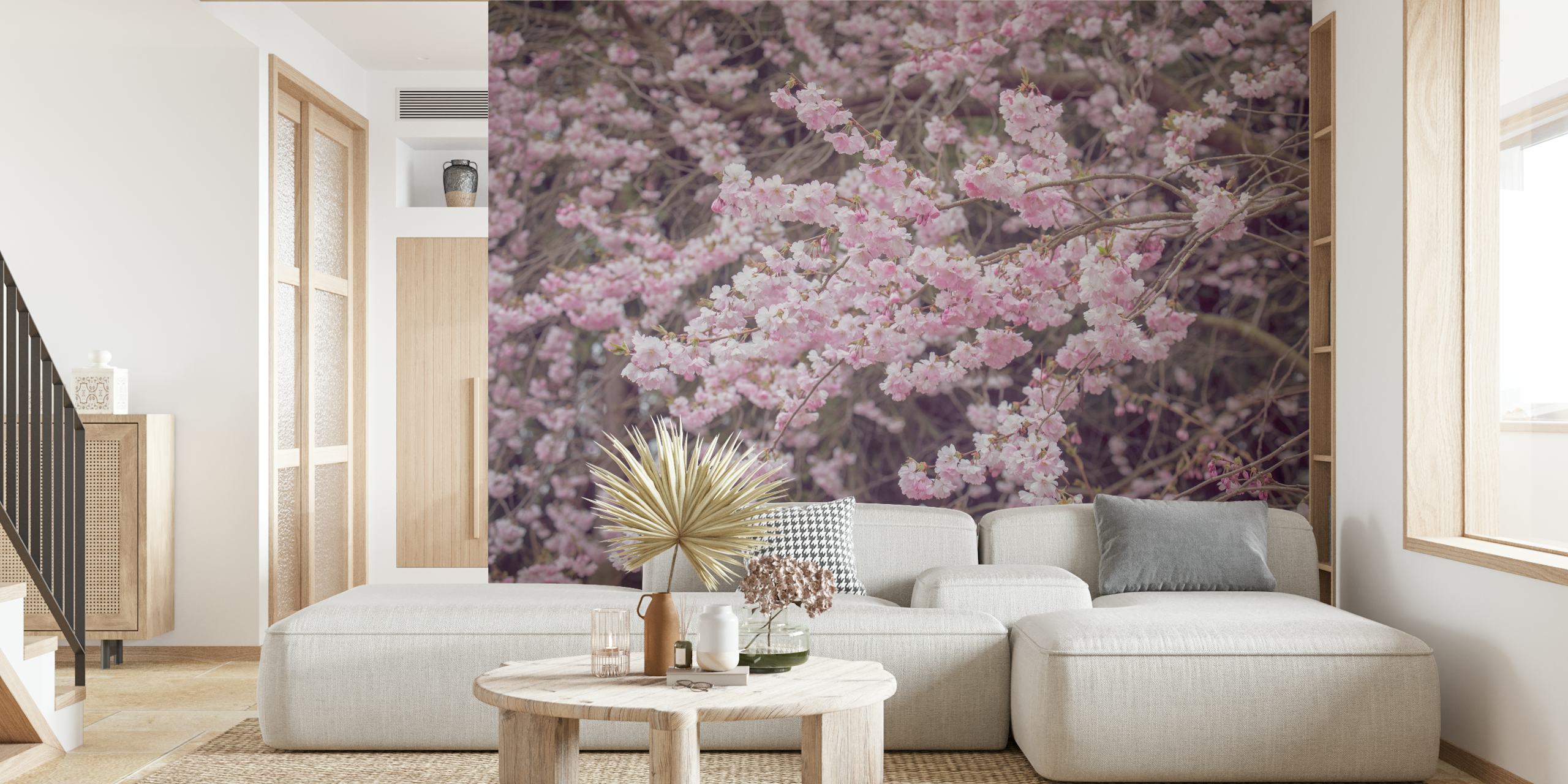 Blooming Spring tapet i ett rum