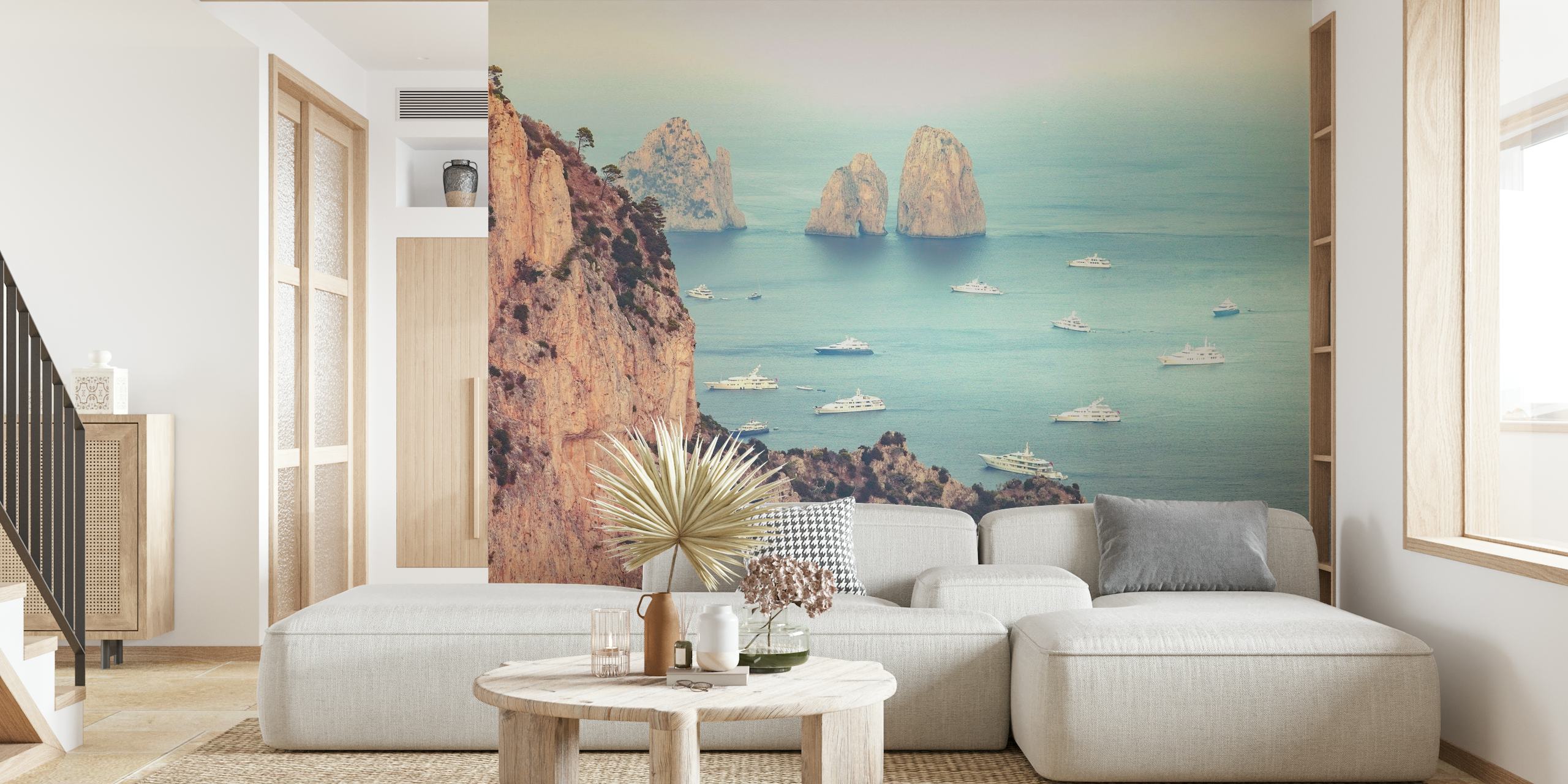 Faraglioni Cliffs Capri Italy wallpaper