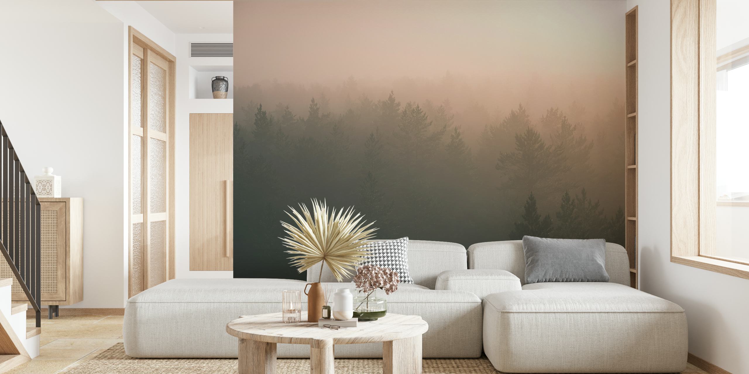 Tapeta Majestic forest sunrise u sobi