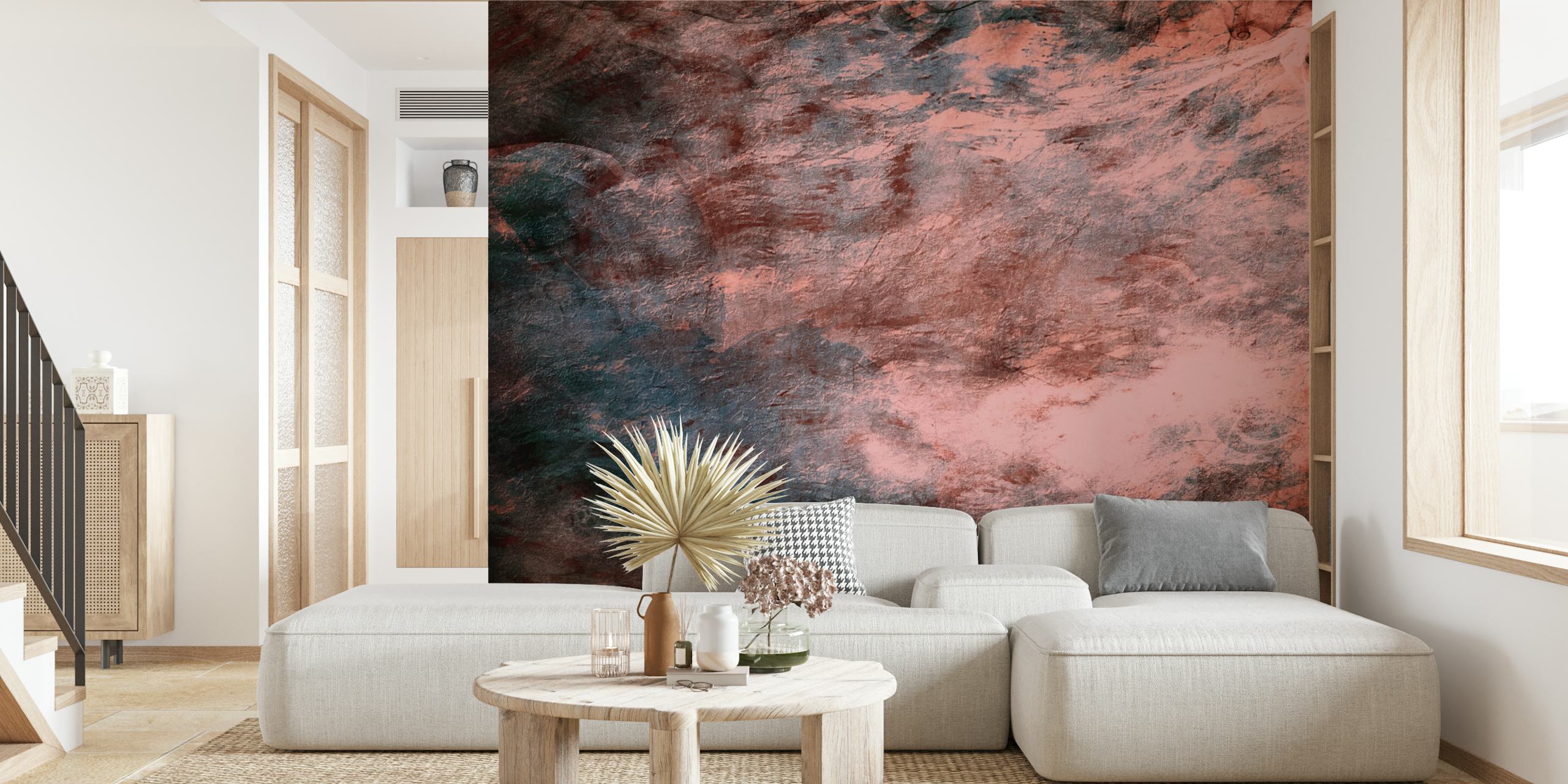 Sunset Storm wallpaper displayed in a room