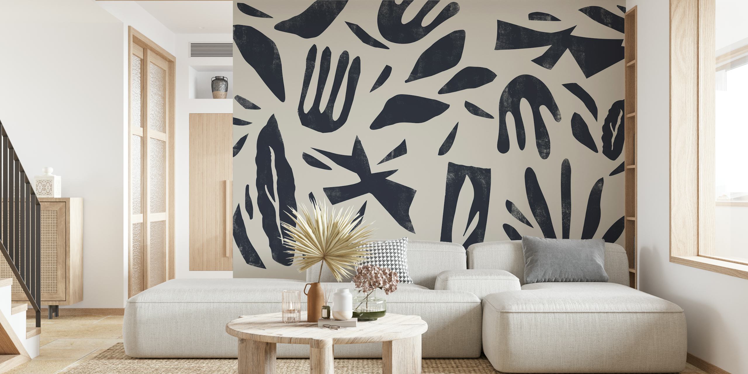 Abstract Matisse Rustic 1 tapet i et rom