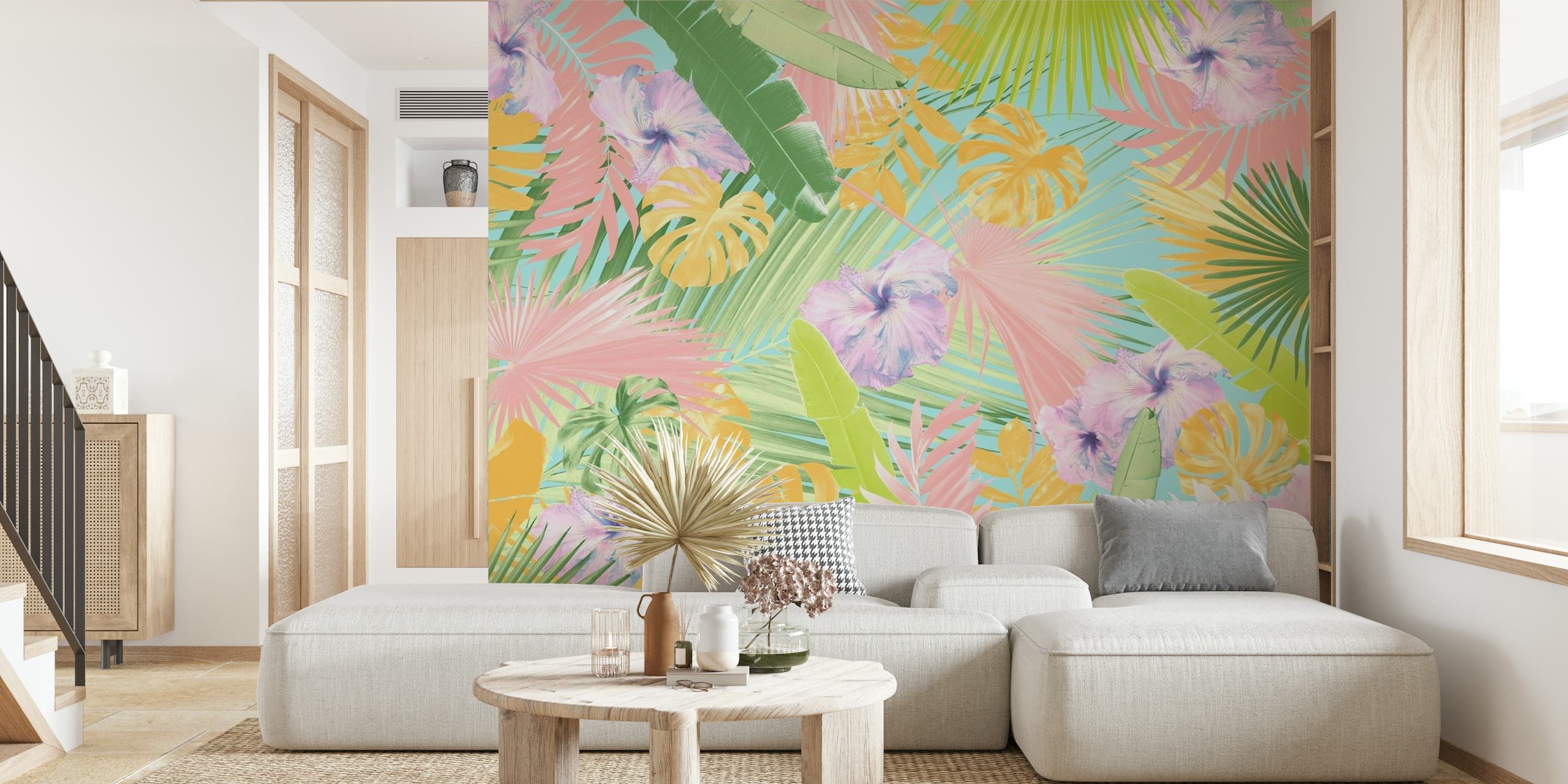 Pastel Summer Hibiscus 1 wallpaper