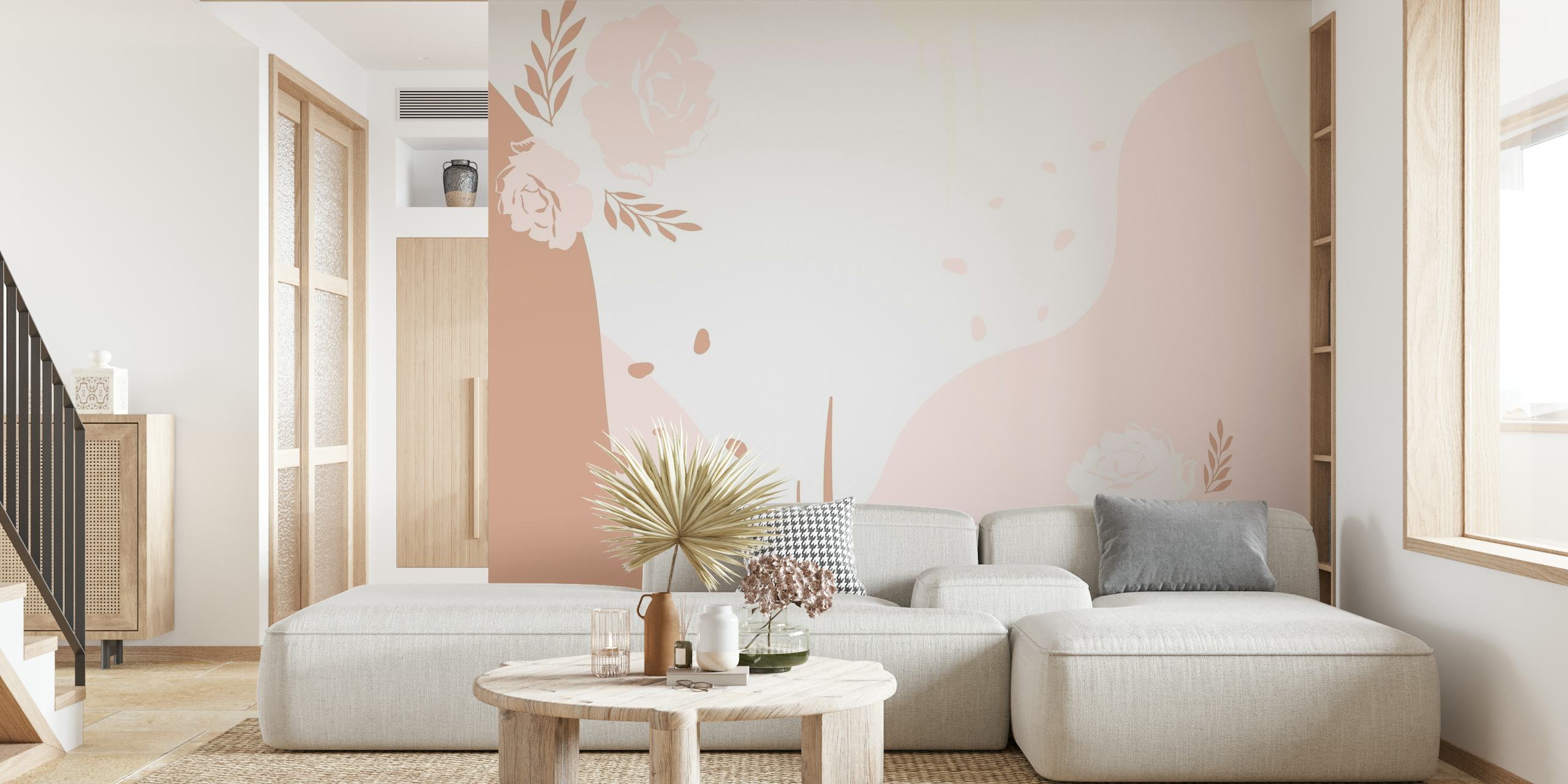 Soft Pastel Floral papel de parede