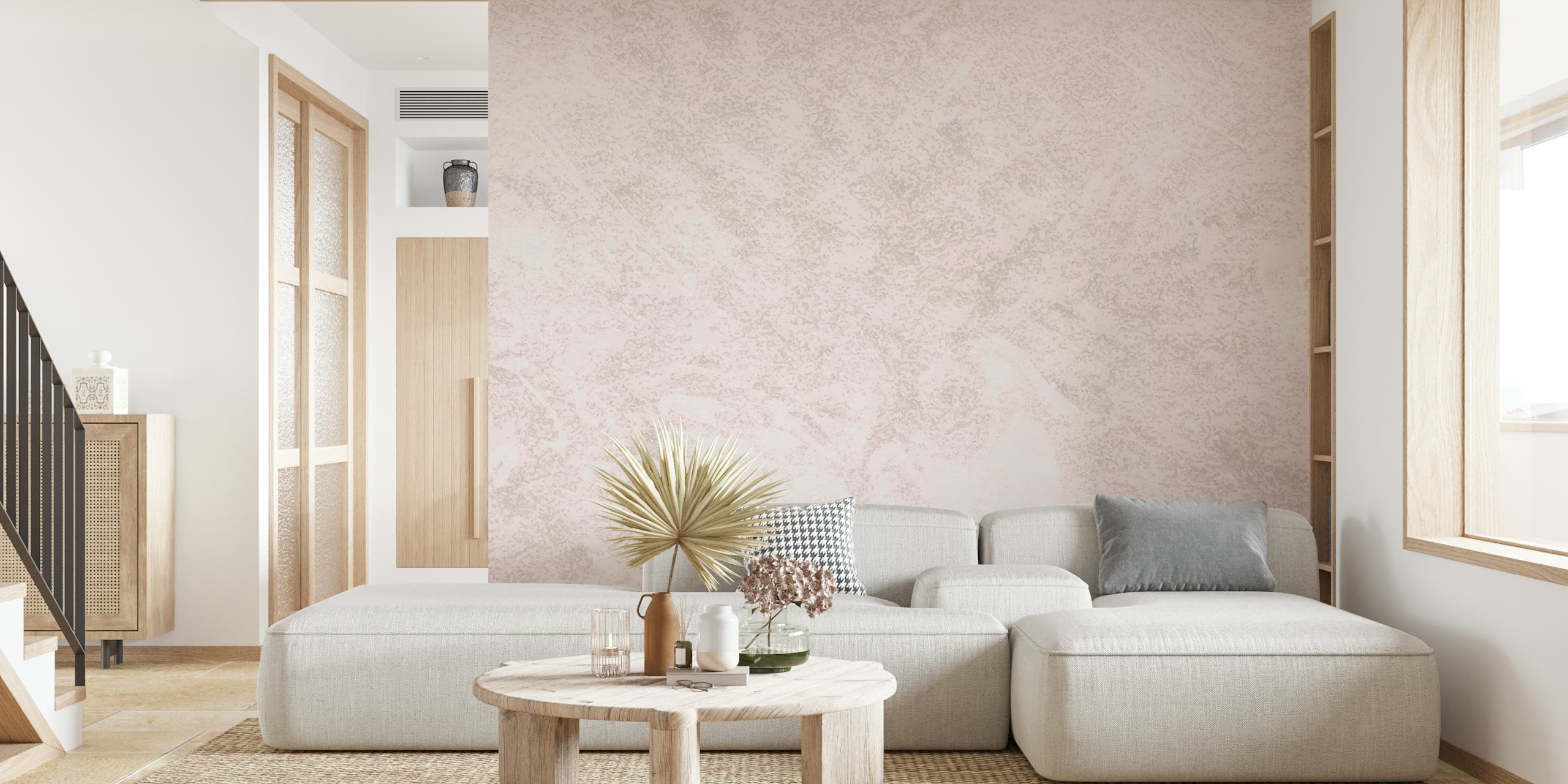 Warm beige textured wallpaper with subtle patterns