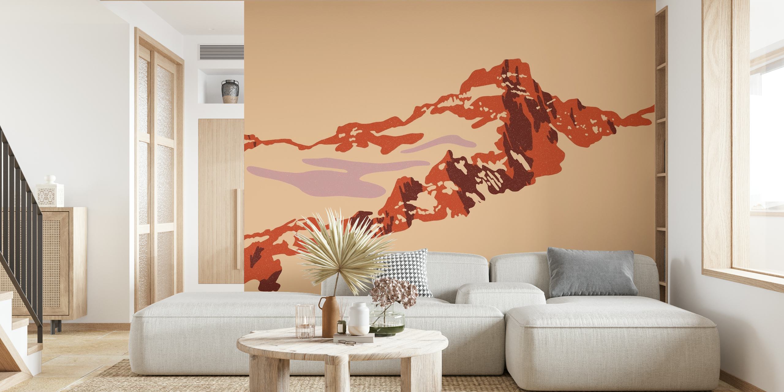 Pink Mountain Ridge wallpaper