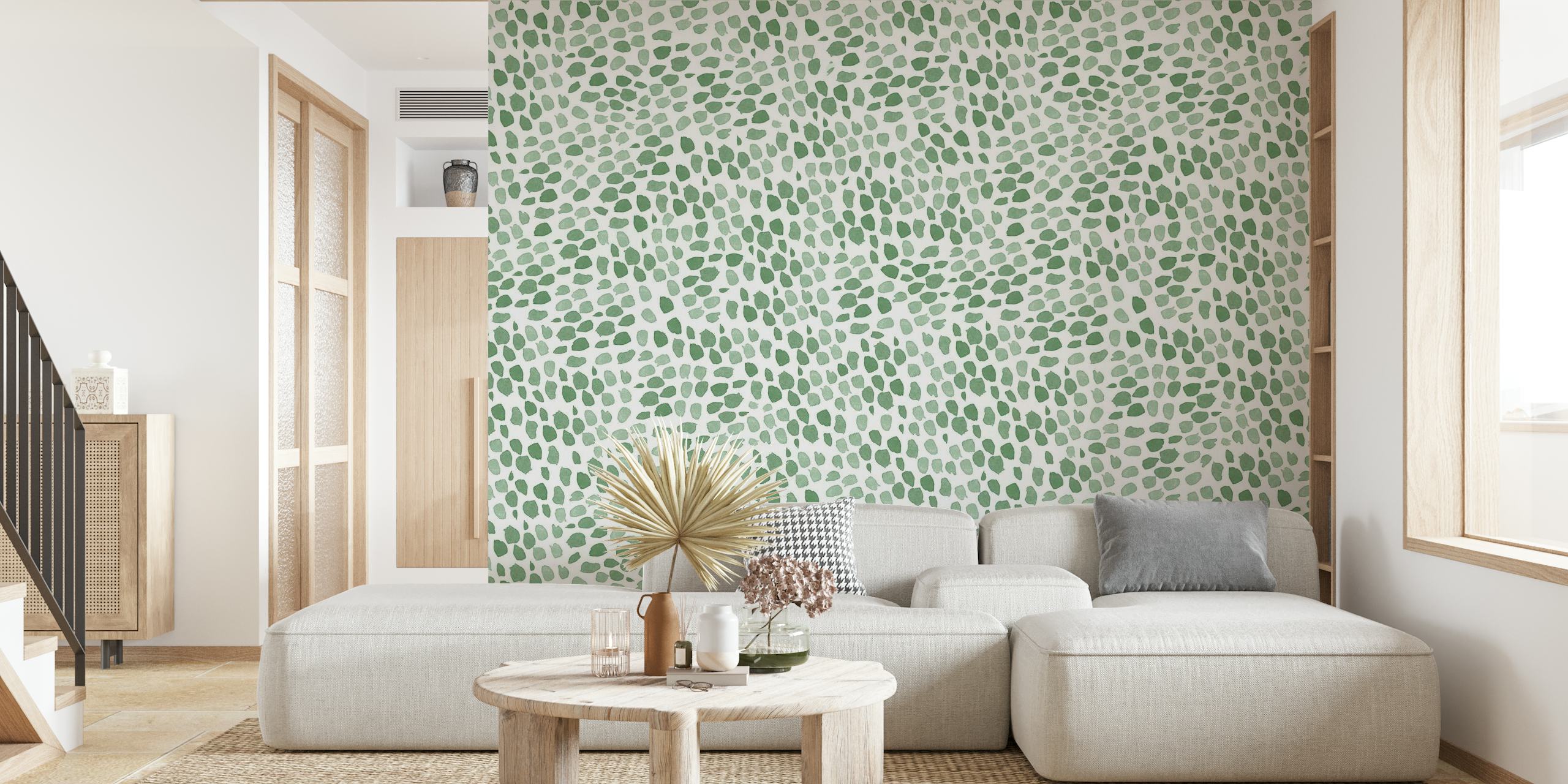 Watercolor Speckled Green wallpaper
