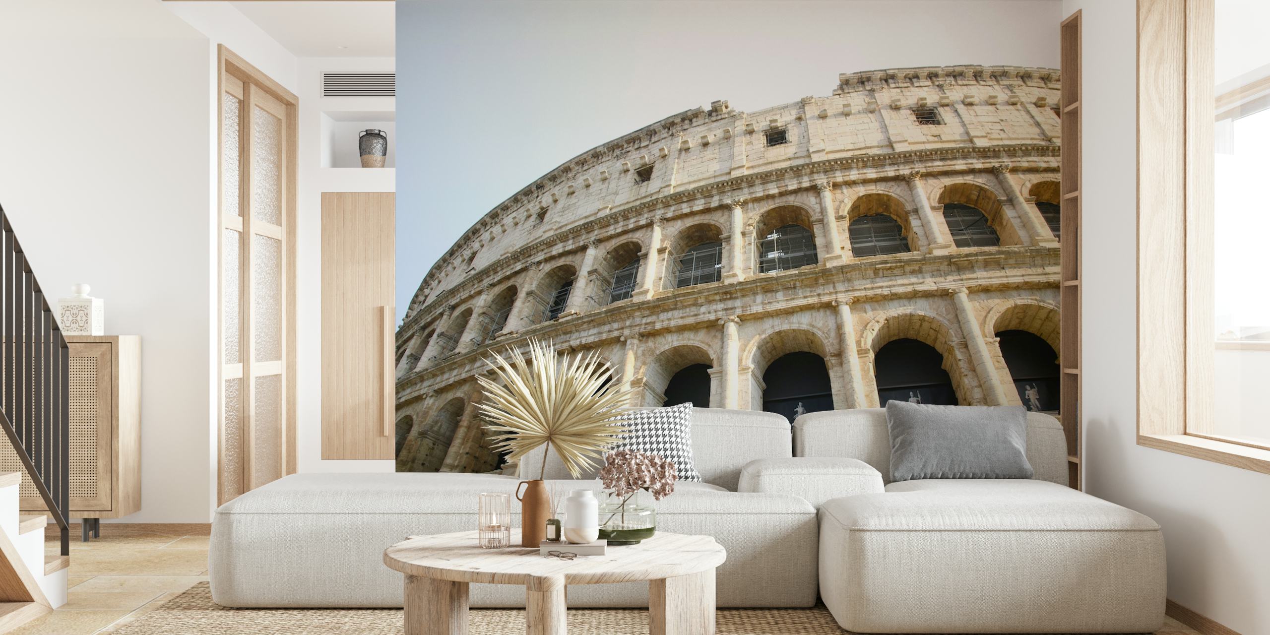 The Colosseum in Rome wallpaper in una stanza