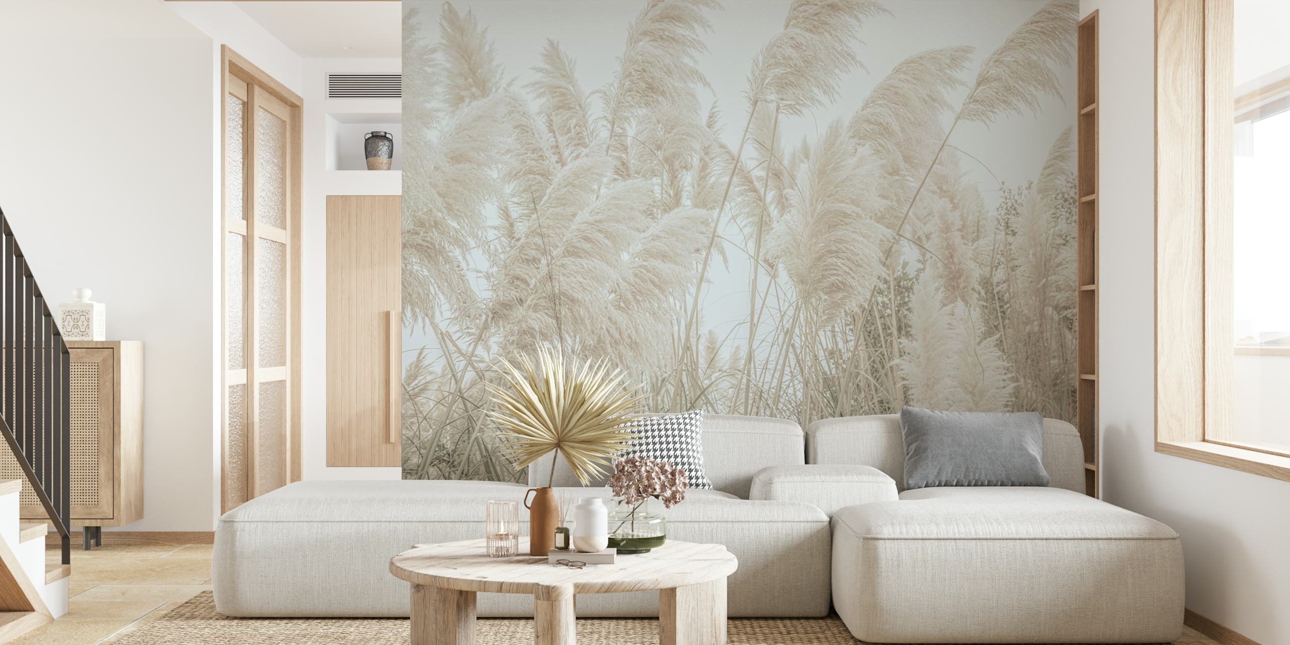 Tapeta Wild Pampas Reed v pokoji