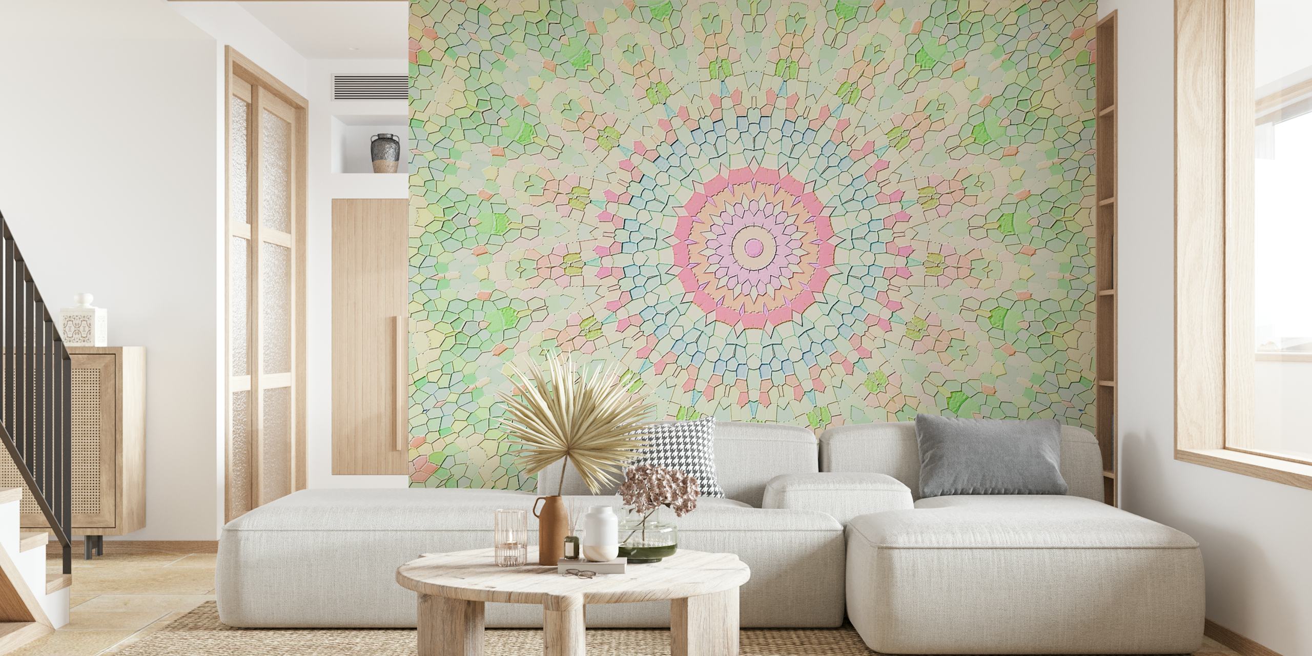 Tapeta Arabesque Candy Spring Mandala w pokoju