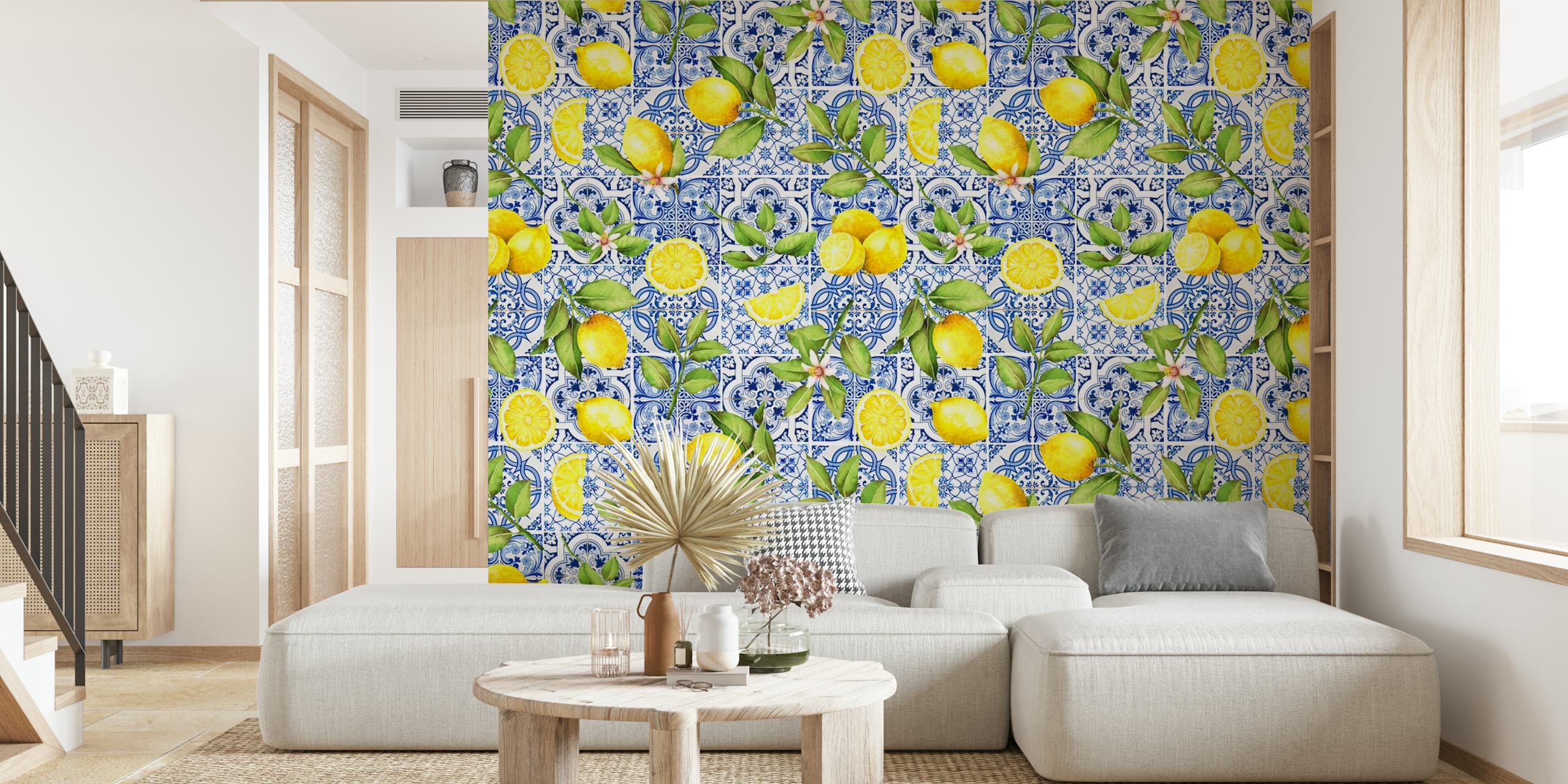 Tapeta Mediterranean Summer Tiles w pokoju