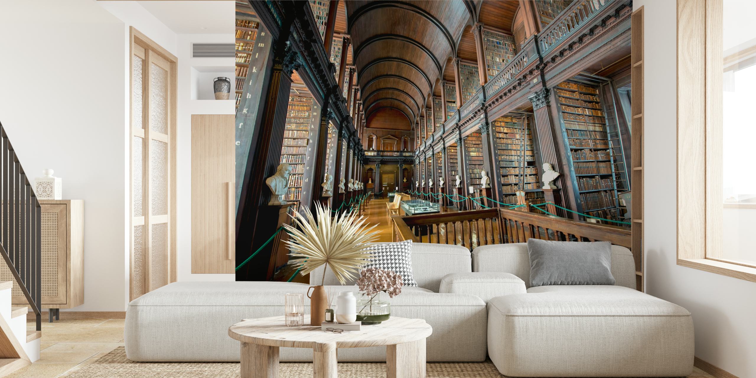 Σχεδίαση ταπετσαρίας Old Library σε ένα δωμάτιο