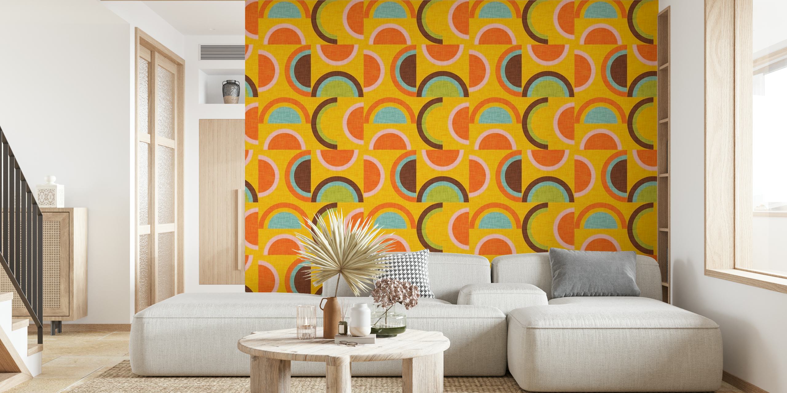 70s Semi-Rainbow Yellow wallpaper