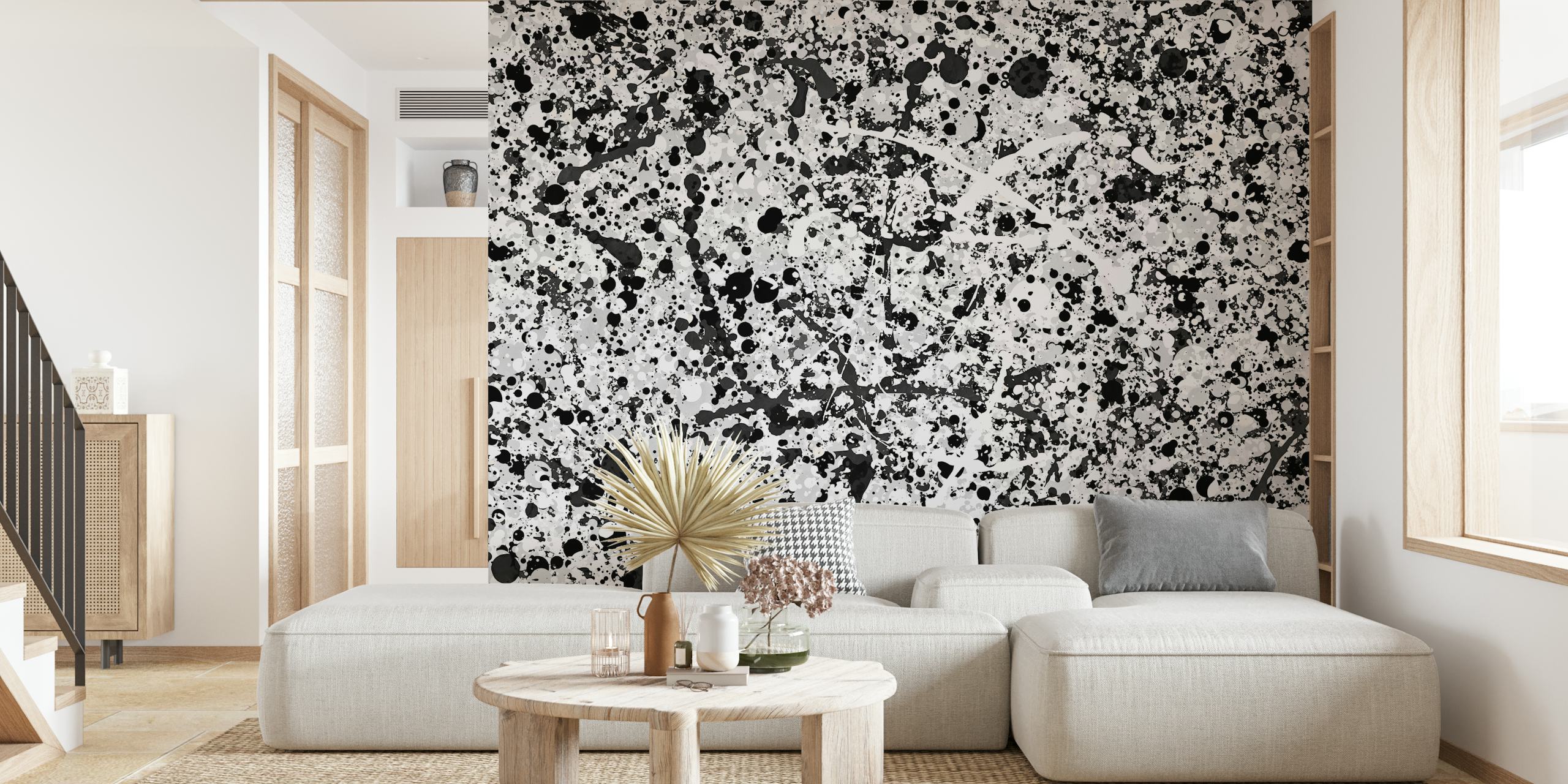 Pollock 8 da Helo wallpaper in a room